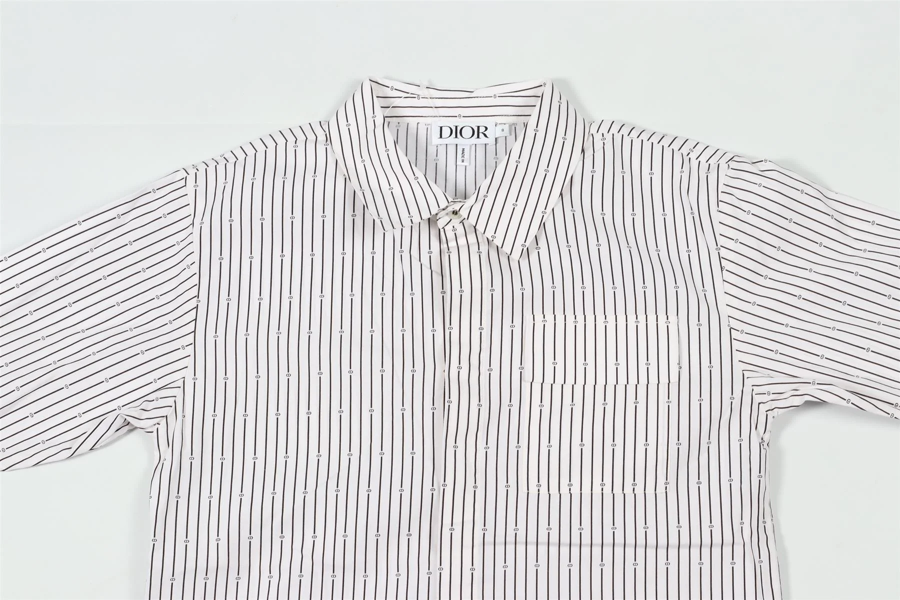 CHRISTIAN DIOR BLACK AND WHITE KIDS BOYS COTTON SHIRT 8 YEARS - Image 3