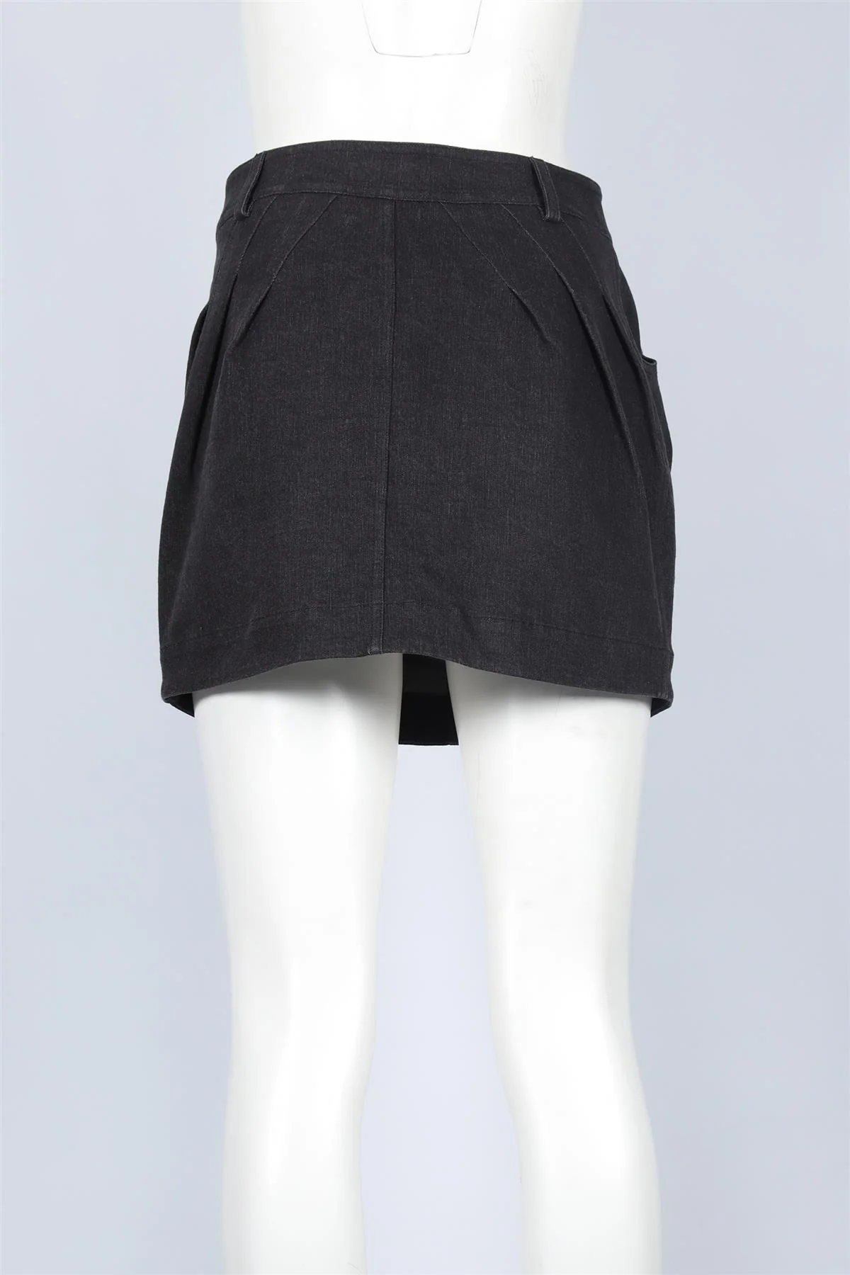 CHRISTIAN DIOR BLACK DENIM MINI SKIRT FR 36 UK 8 - Image 4