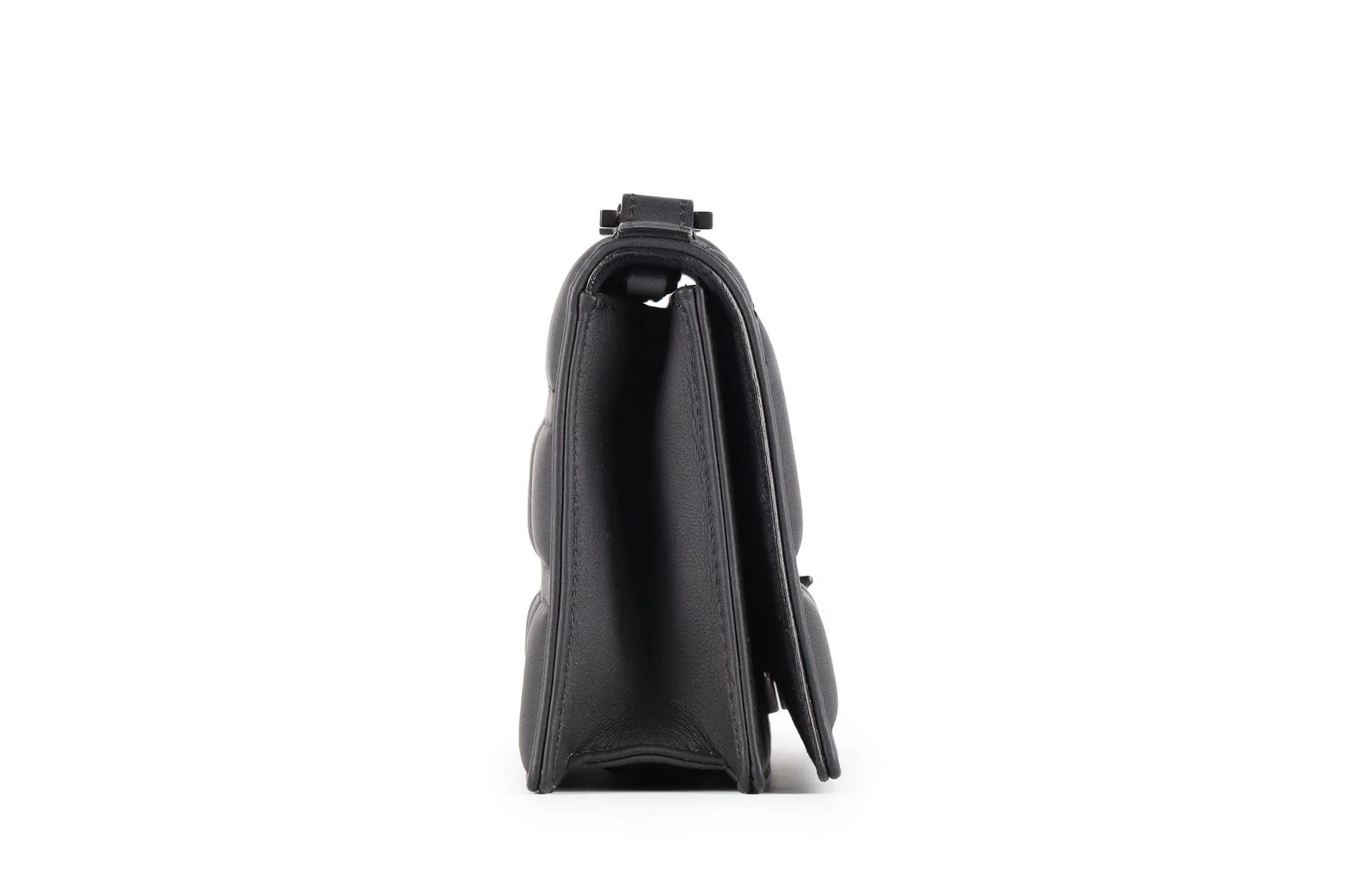 CHRISTIAN DIOR BLACK DIORAMA ULTRAMATTE LEATHER CLUTCH WITH CHAIN - Image 5