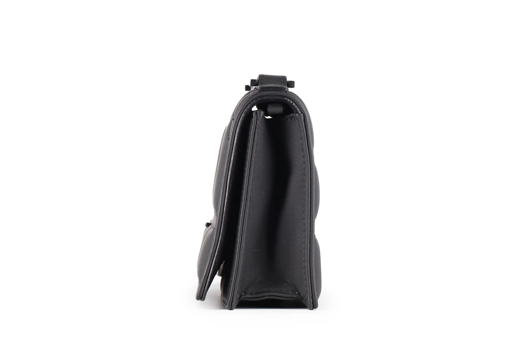CHRISTIAN DIOR BLACK DIORAMA ULTRAMATTE LEATHER CLUTCH WITH CHAIN - Image 6