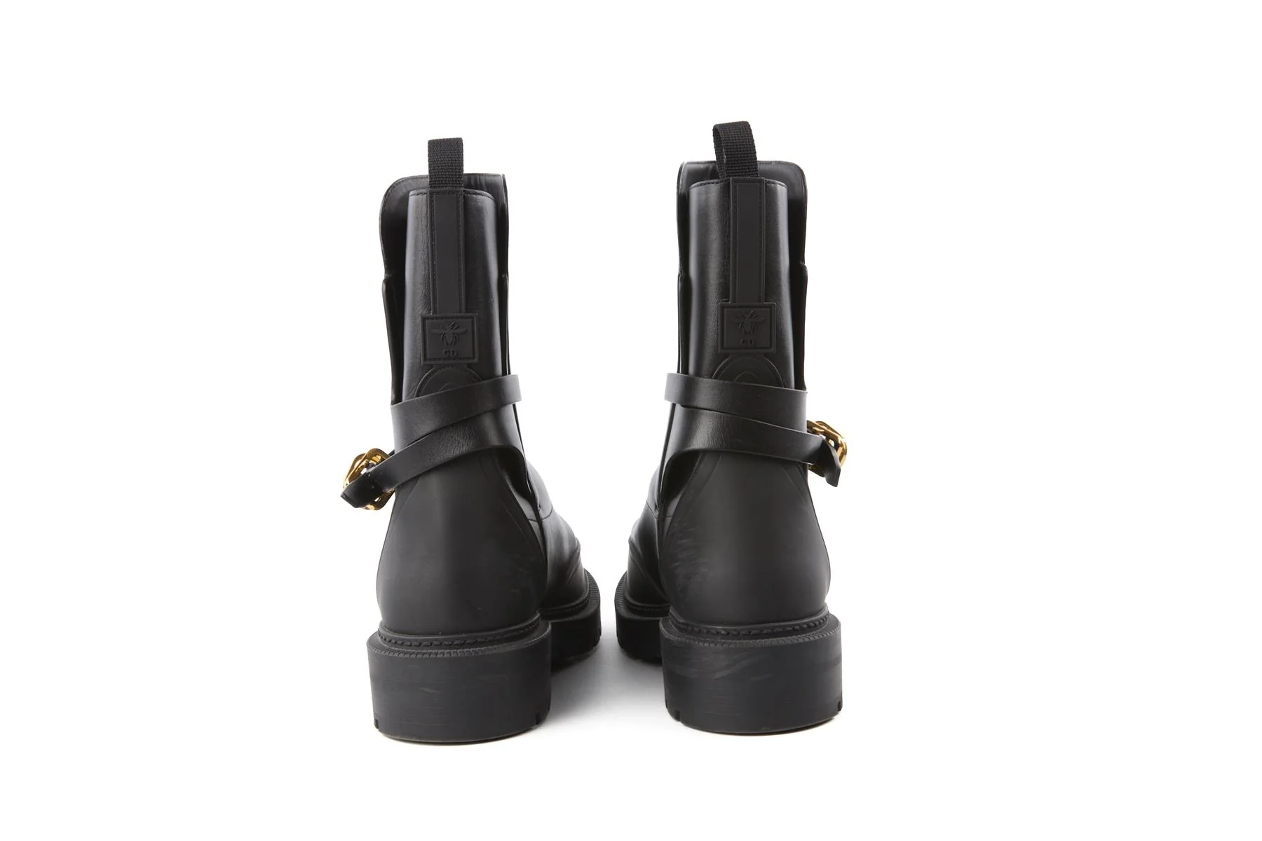 CHRISTIAN DIOR BLACK EMPREINTE LEATHER ANKLE BOOTS EU 38.5 UK 5.5 US 8.5 - Image 5