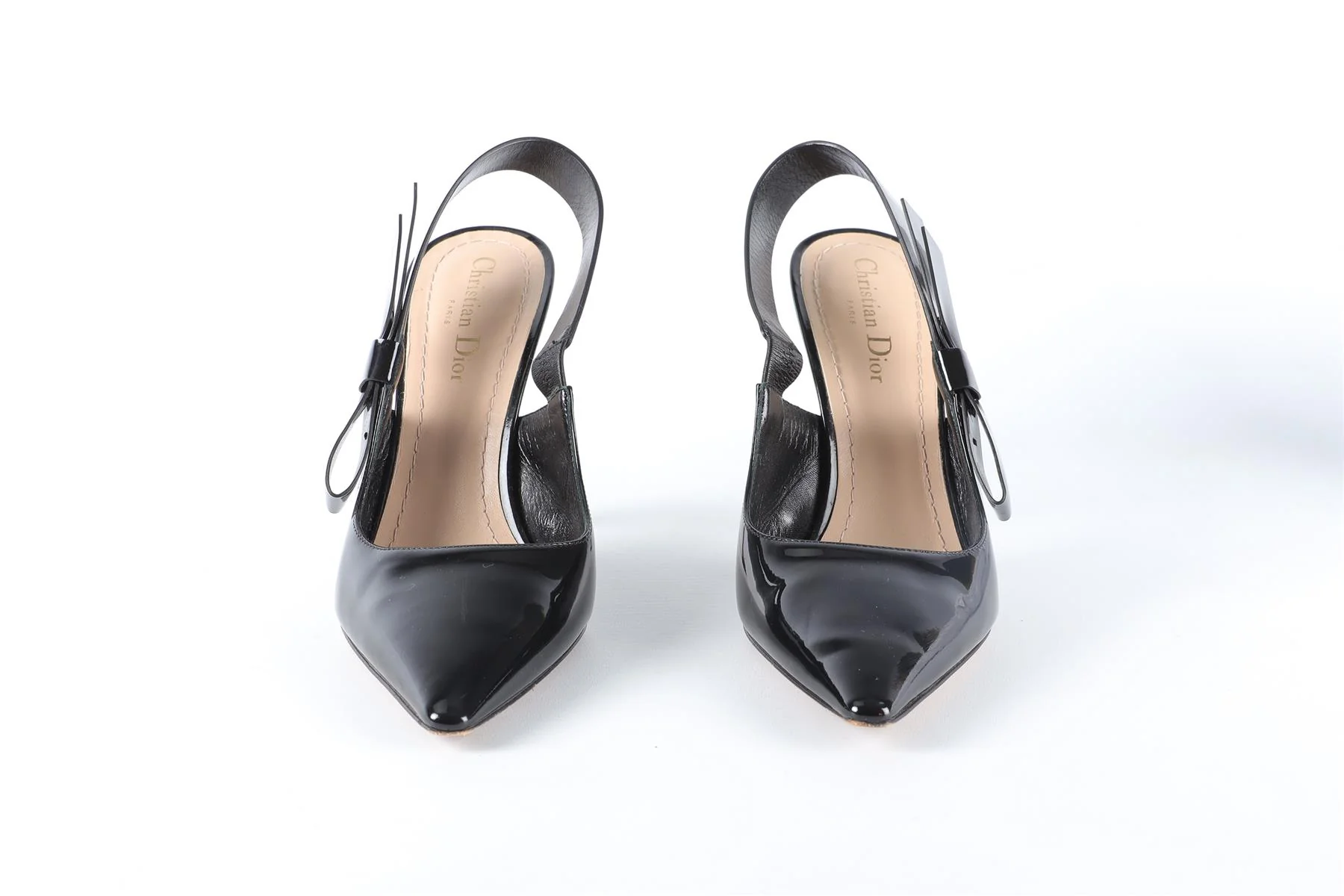 CHRISTIAN DIOR BLACK J'ADIOR LEATHER SLINGBACK PUMPS EU 39 UK 6 US 9 - Image 3