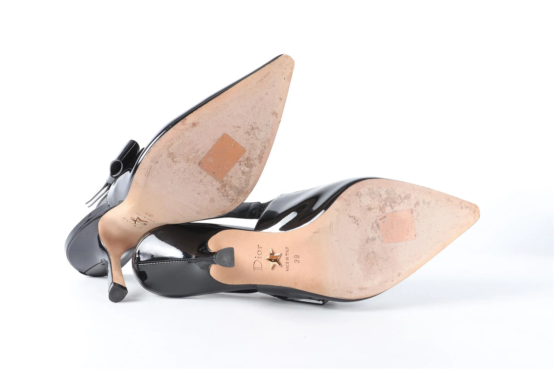 CHRISTIAN DIOR BLACK J'ADIOR LEATHER SLINGBACK PUMPS EU 39 UK 6 US 9 - Image 6