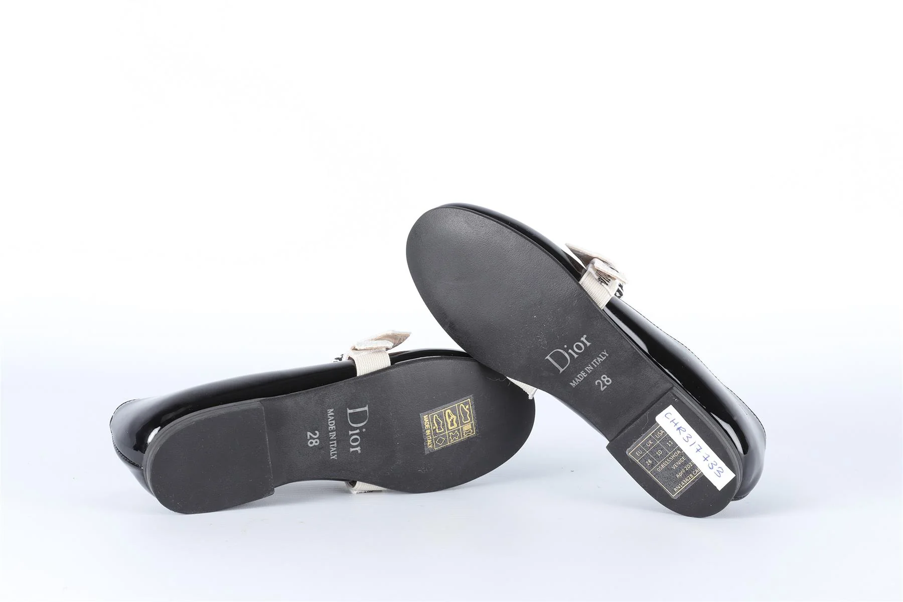 CHRISTIAN DIOR BLACK KIDS GIRLS BALLET FLATS EU 28 UK 10 US 11 - Image 6