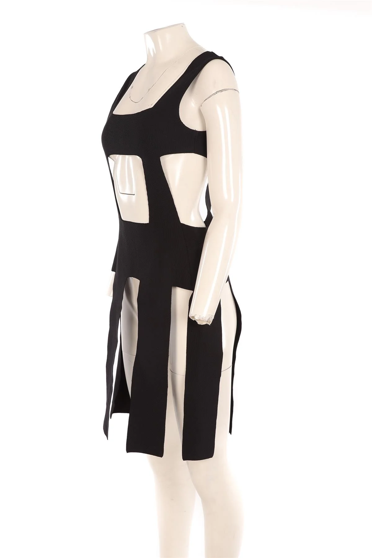 CHRISTIAN DIOR BLACK KNIT TOP FR 36 UK 8 - Image 3