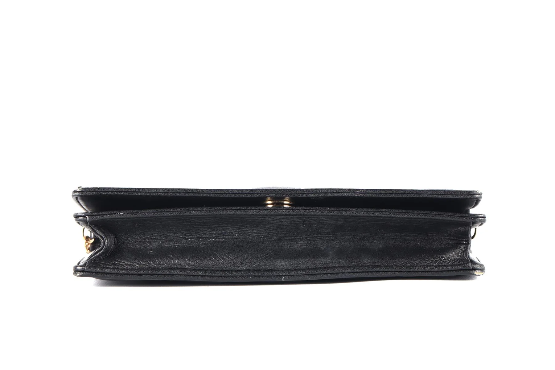 CHRISTIAN DIOR BLACK LADY DIOR WALLET ON CHAIN CANNAGE LEATHER SHOULDER BAG - Image 8