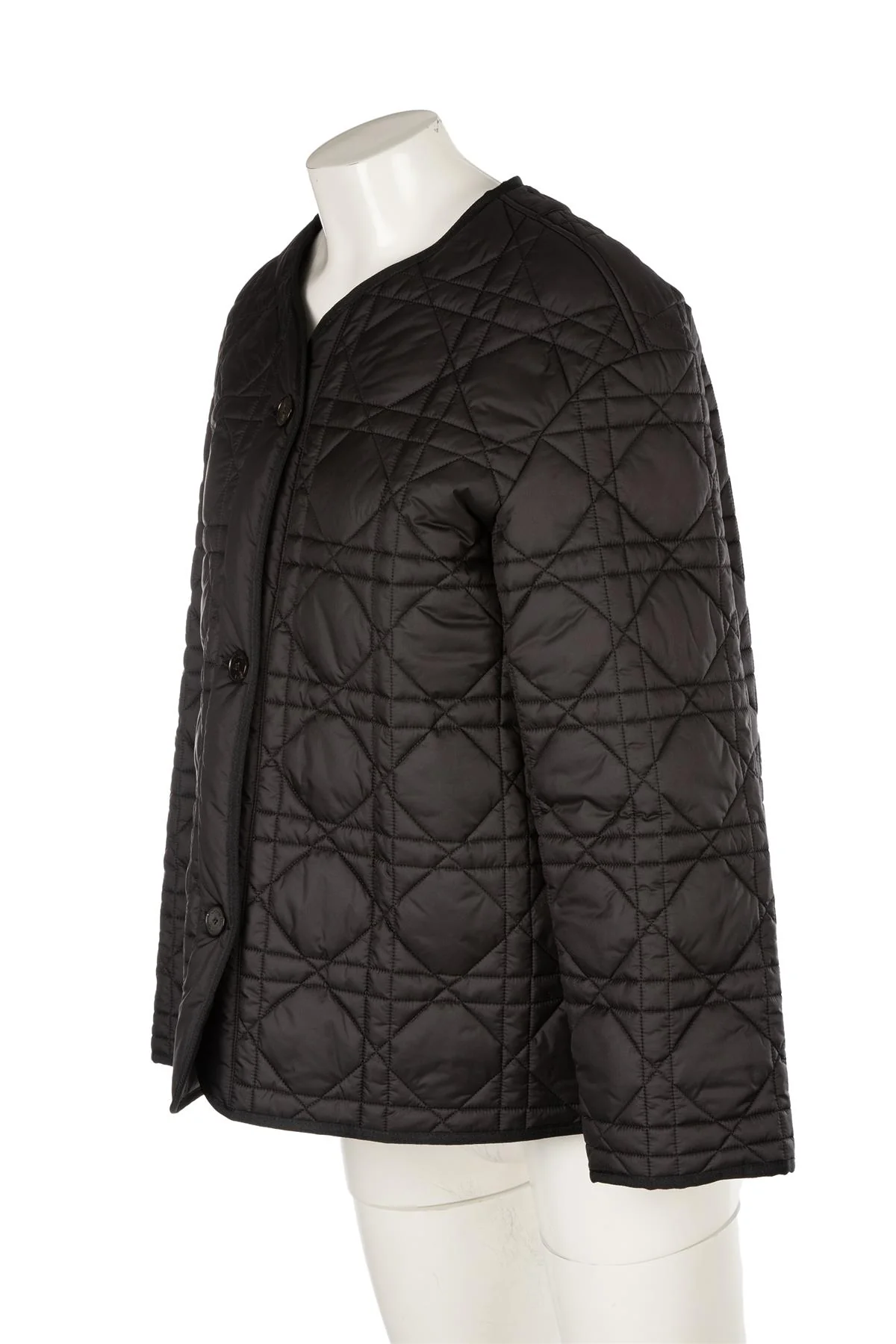 CHRISTIAN DIOR BLACK MACROCANNAGE NYLON JACKET FR 36 UK 8 - Image 3