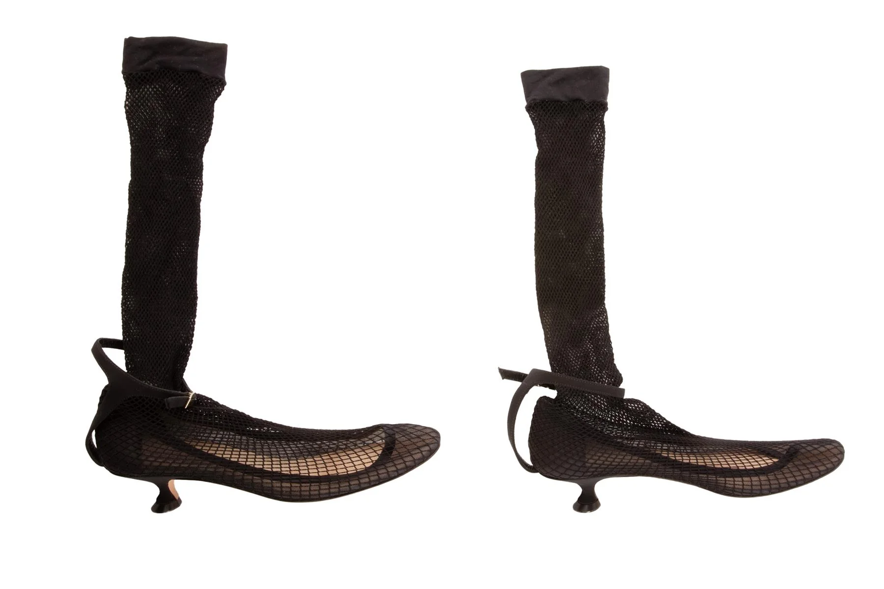 CHRISTIAN DIOR BLACK MESH KNEE HIGH BOOTS EU 39 UK 6 US 9 - Image 2