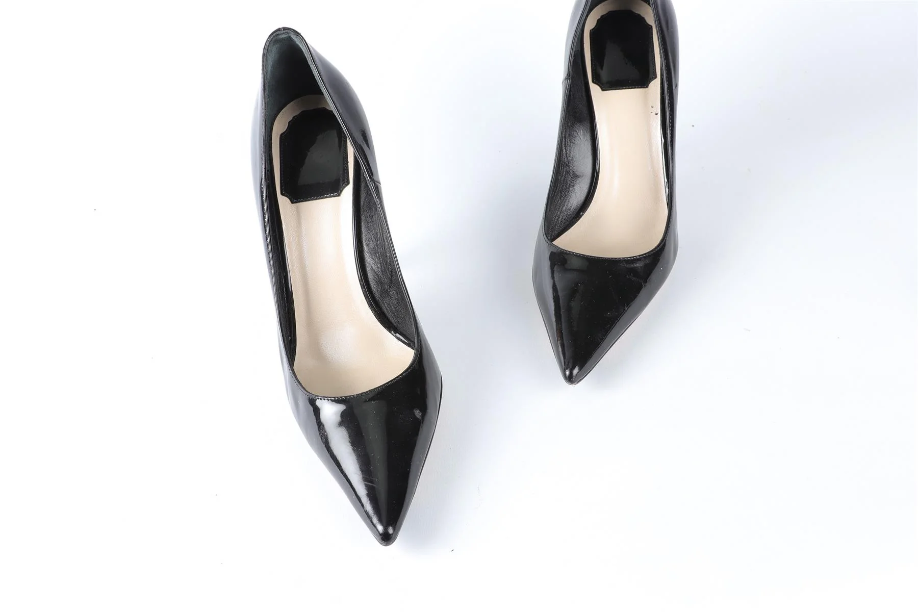 CHRISTIAN DIOR BLACK PATENT LEATHER PUMPS EU 37.5 UK 4.5 US 7.5 - Image 4