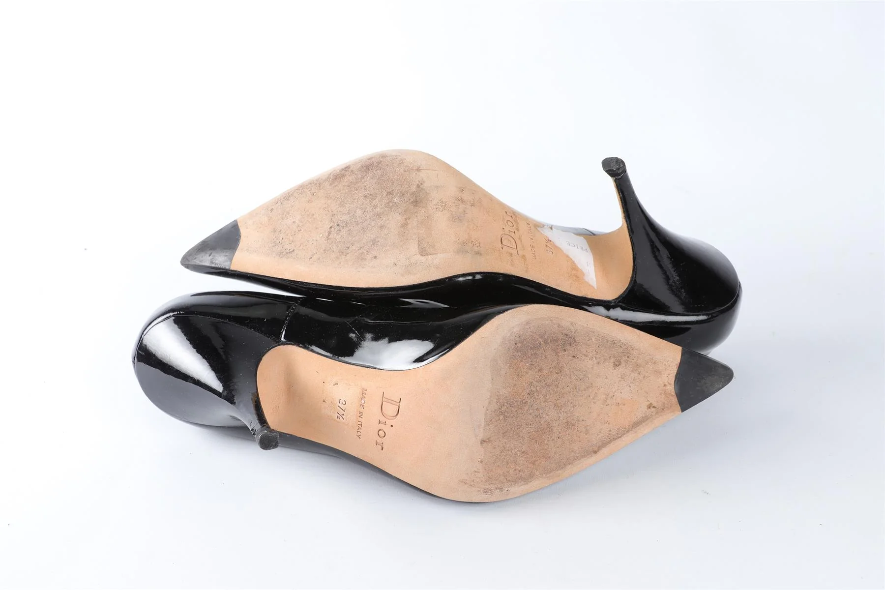 CHRISTIAN DIOR BLACK PATENT LEATHER PUMPS EU 37.5 UK 4.5 US 7.5 - Image 6