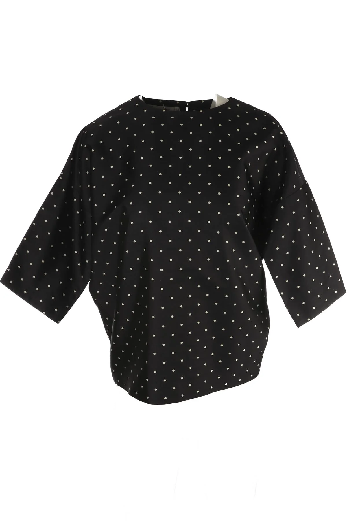 CHRISTIAN DIOR BLACK SILK TOP FR 36 UK 8