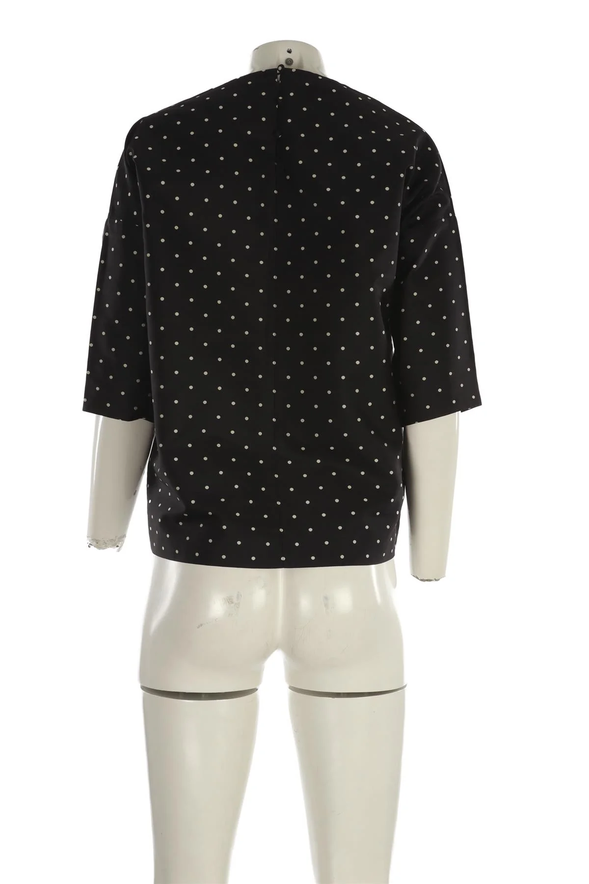CHRISTIAN DIOR BLACK SILK TOP FR 36 UK 8 - Image 4