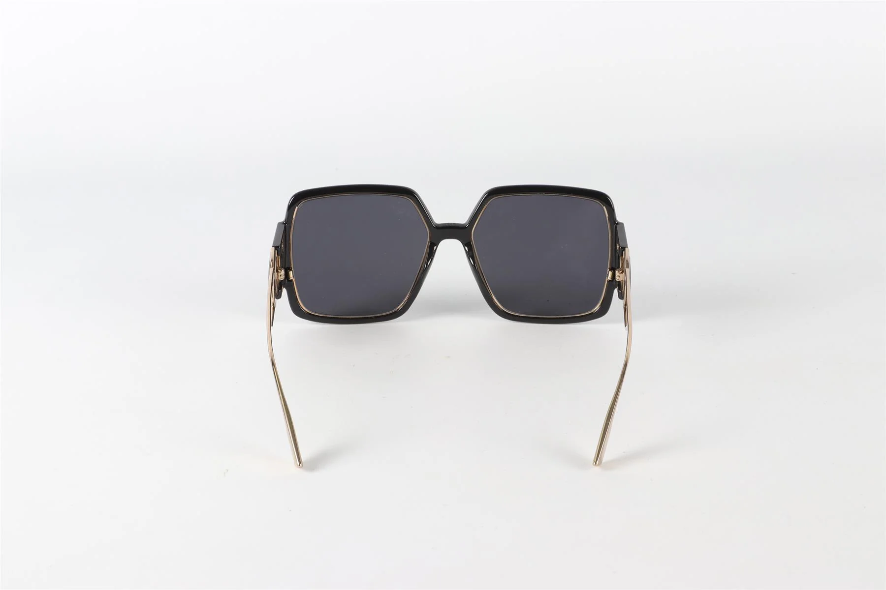 CHRISTIAN DIOR BLACK SQUARE FRAME ACETATE SUNGLASSES - Image 4