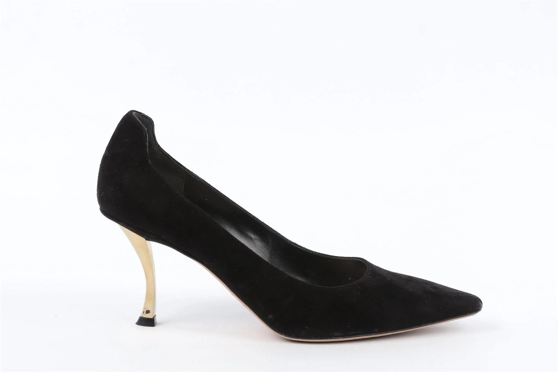 CHRISTIAN DIOR BLACK SUEDE PUMPS EU 38 UK 5 US 8 - Image 4