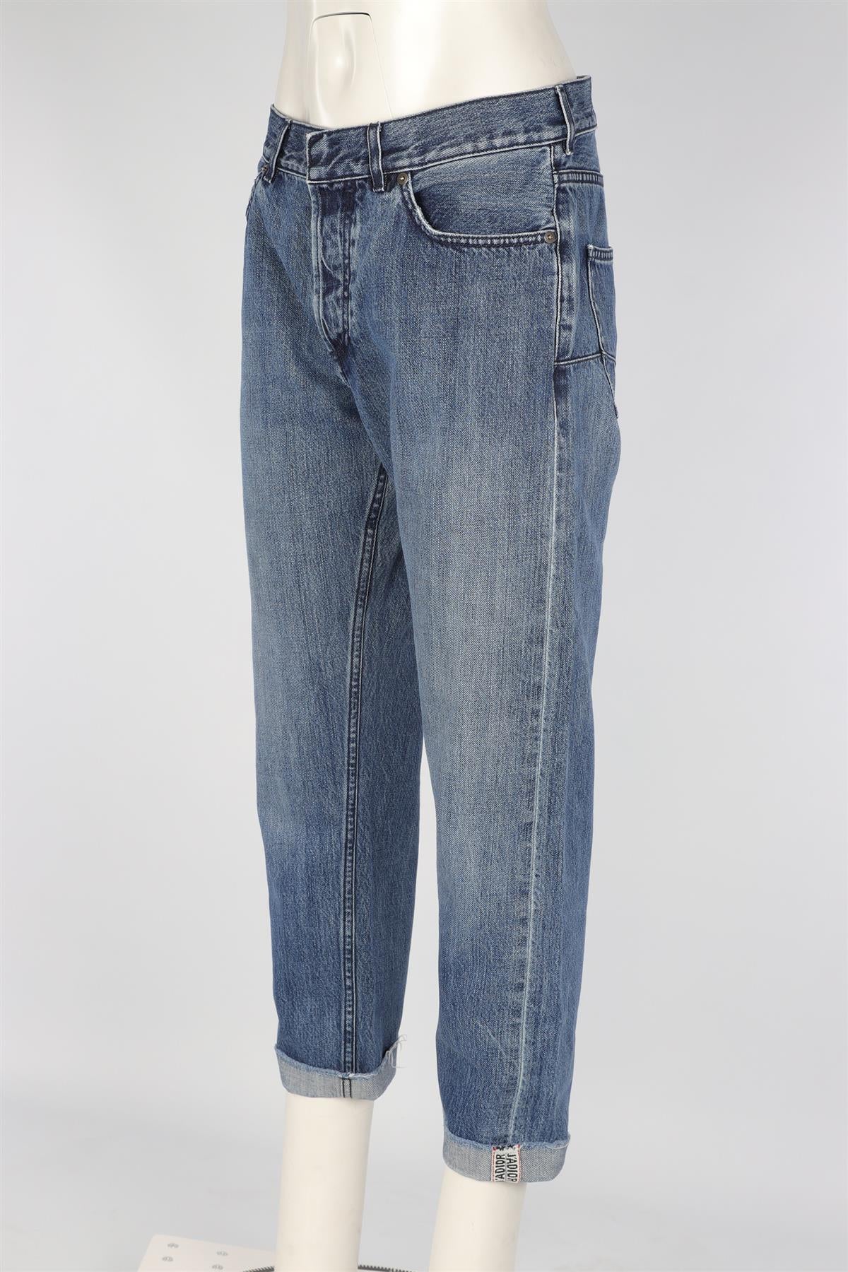 CHRISTIAN DIOR BLUE HIGH RISE STRAIGHT LEG JEANS FR 40 UK 12 - Image 3