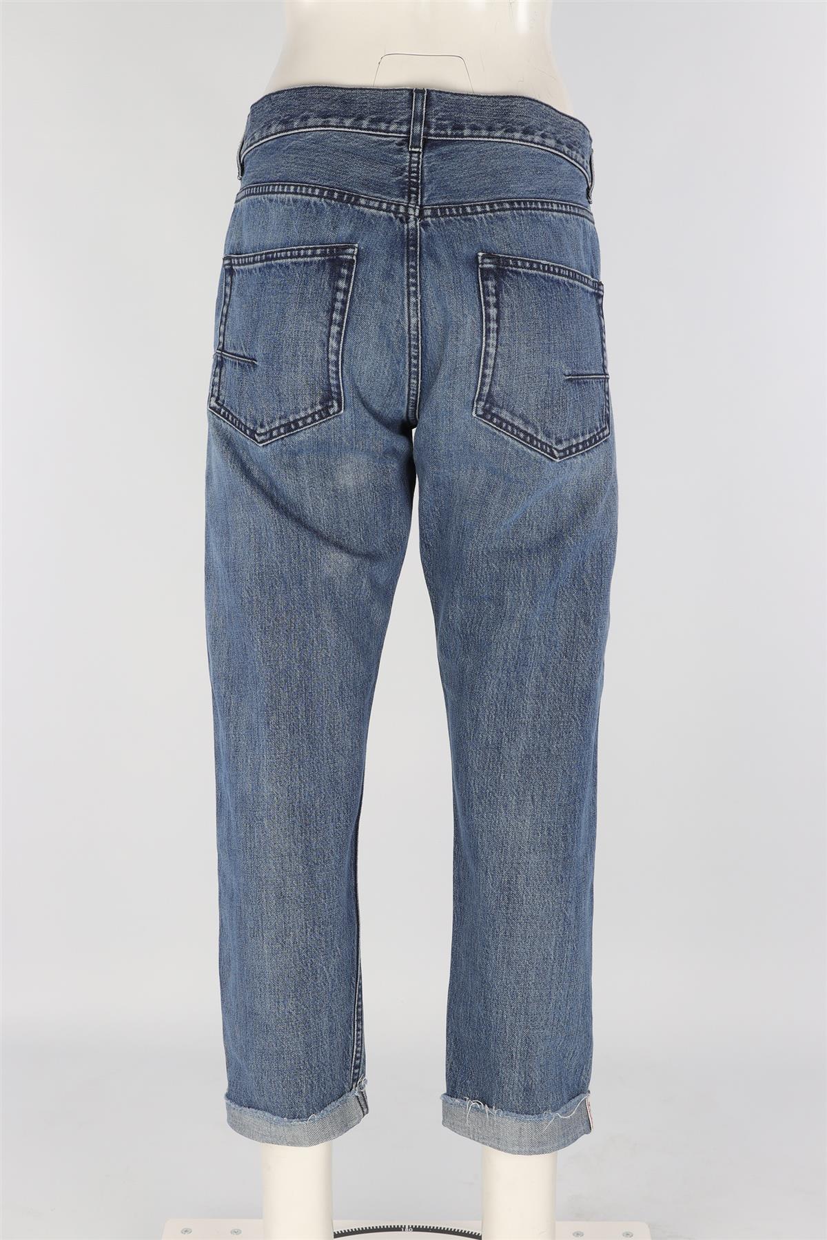 CHRISTIAN DIOR BLUE HIGH RISE STRAIGHT LEG JEANS FR 40 UK 12 - Image 4