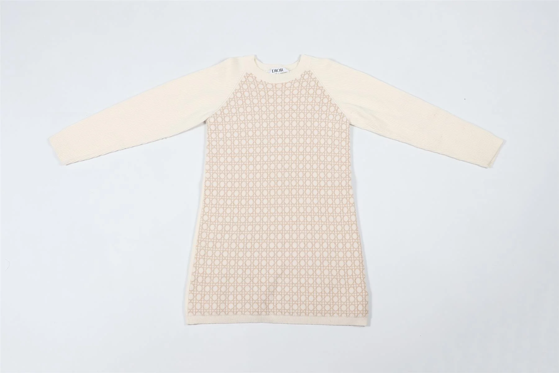 CHRISTIAN DIOR CREAM KIDS GIRLS WOOL DRESS 10 YEARS - Image 2