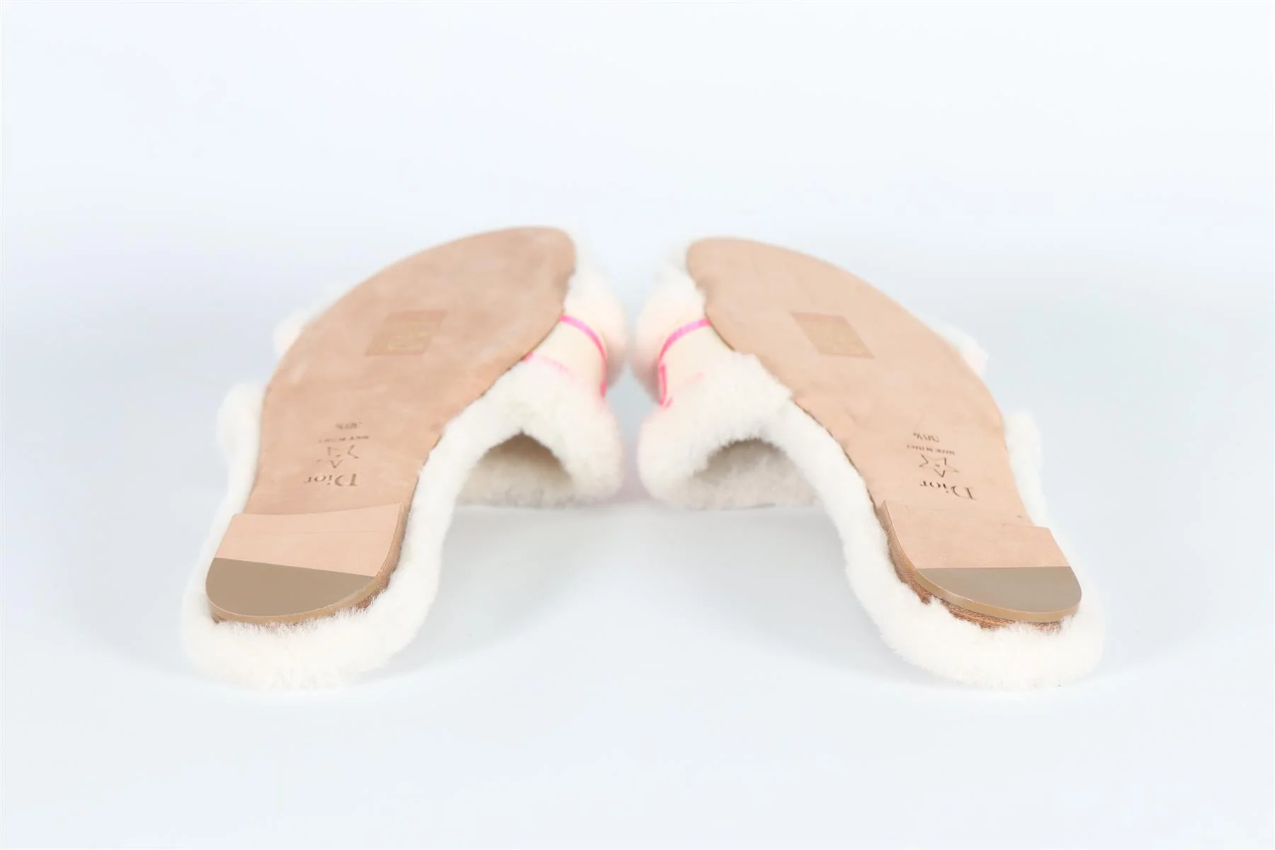 CHRISTIAN DIOR DWAY SHEARLING SLIDES EU 38.5 UK 5.5 US 8.5 - Image 5