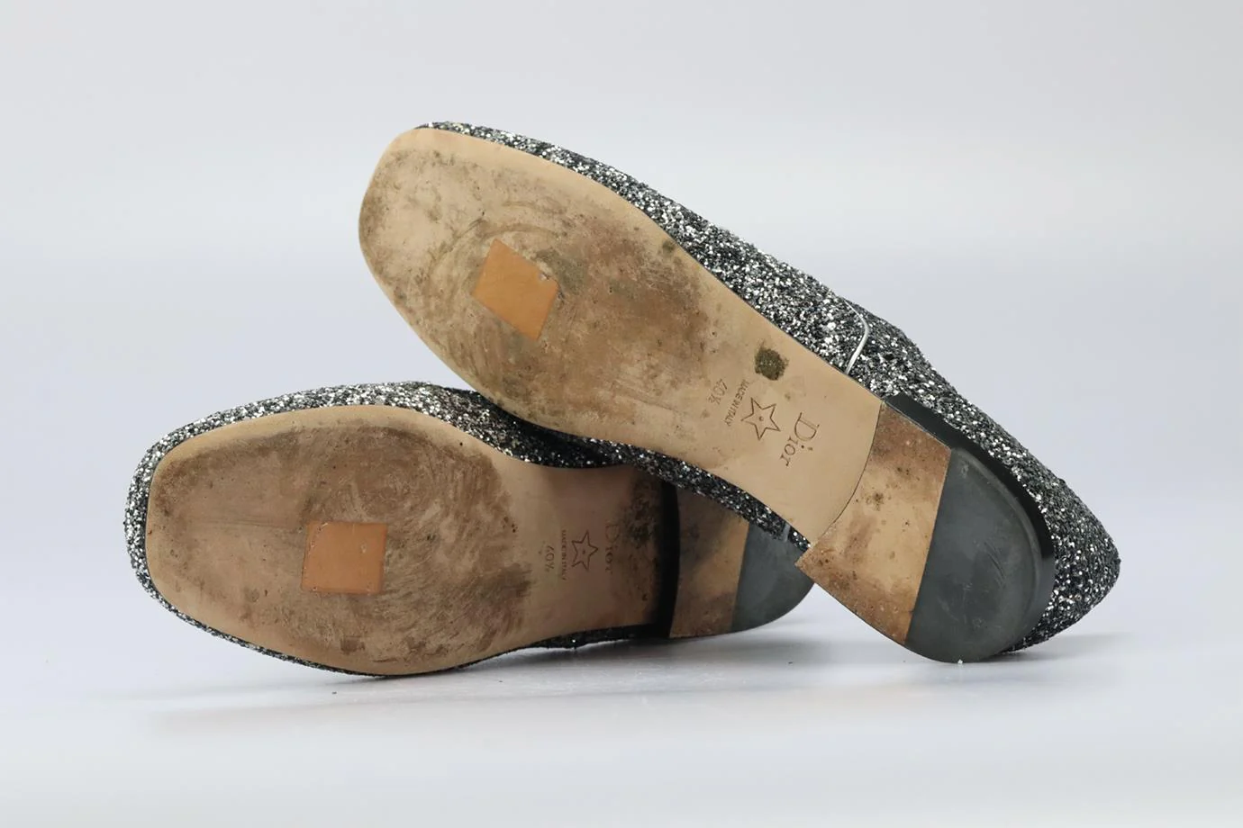 CHRISTIAN DIOR GLITTERED LEATHER BROGUES EU 40.5 UK 7.5 US 10.5 - Image 5