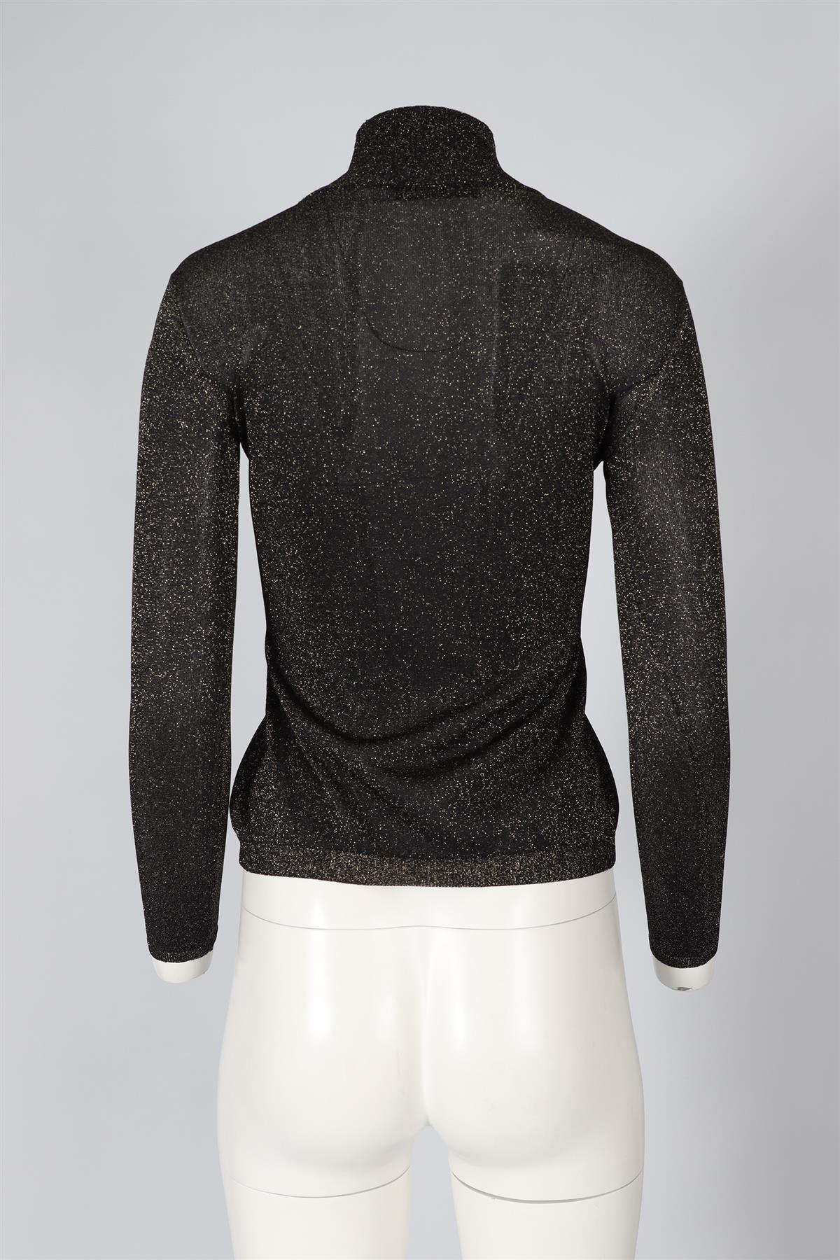 CHRISTIAN DIOR GOLD AND BLACK KNIT SWEATER SMALL - Image 4
