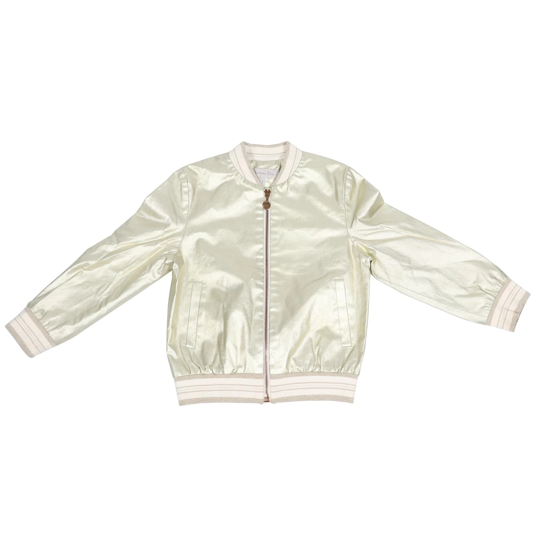 CHRISTIAN DIOR GOLD KIDS GIRLS CANVAS JACKET 6 YEARS