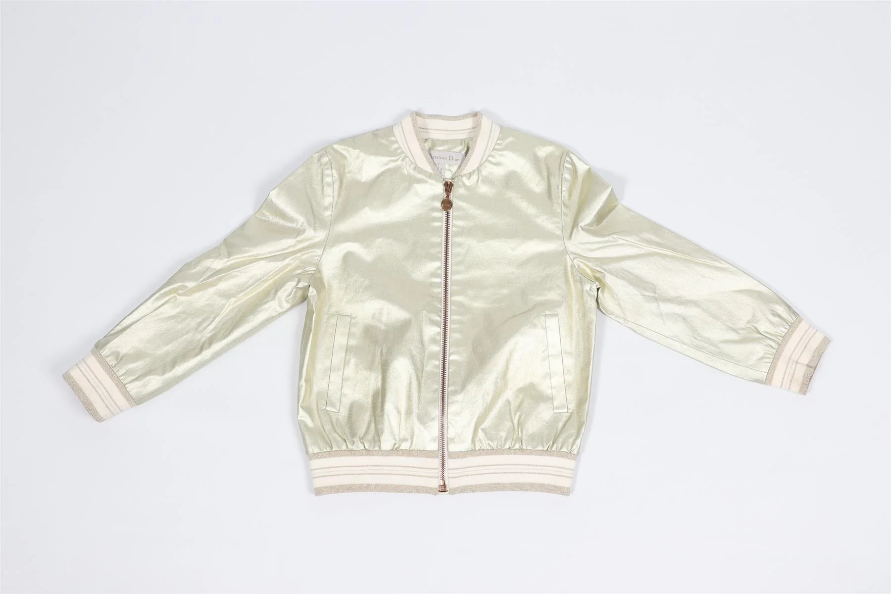CHRISTIAN DIOR GOLD KIDS GIRLS CANVAS JACKET 6 YEARS - Image 2