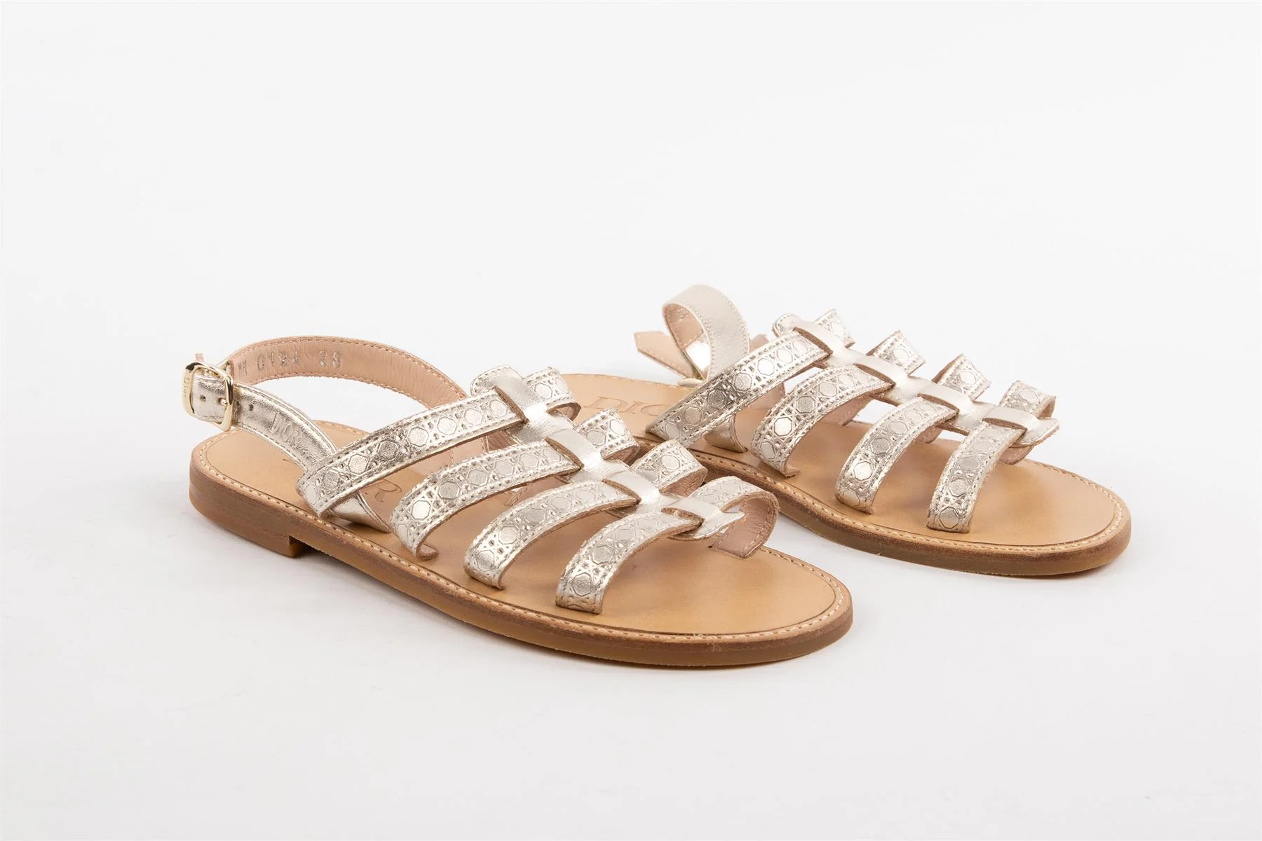 CHRISTIAN DIOR GOLD KIDS GIRLS SANDALS EU 28 UK 9.5 US 10.5 - Image 2