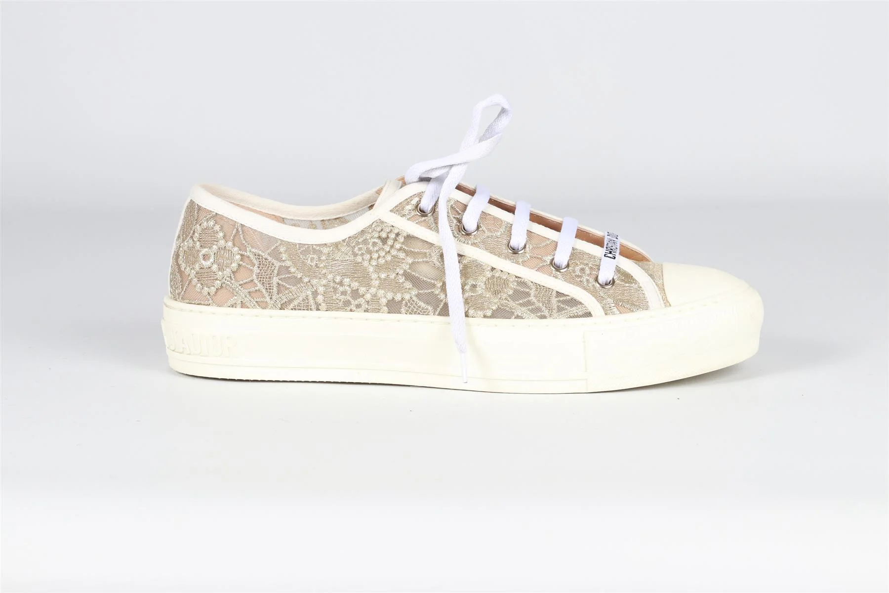 CHRISTIAN DIOR GOLD WALK'N'DIOR MESH SNEAKERS EU 40 UK 7 US 10 - Image 2