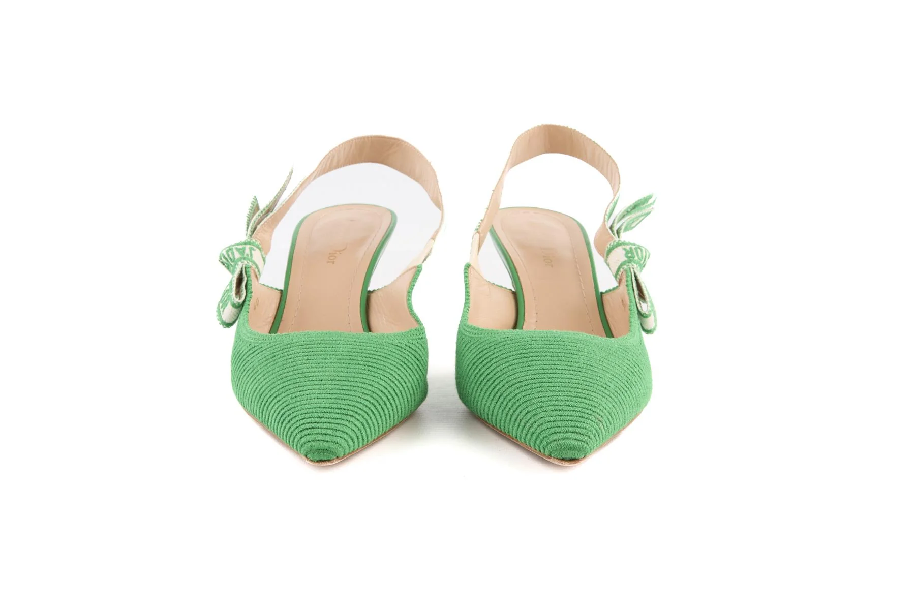 CHRISTIAN DIOR GREEN J'ADIOR CORDUROY SLINGBACK PUMPS EU 40 UK 7 US 10 - Image 3