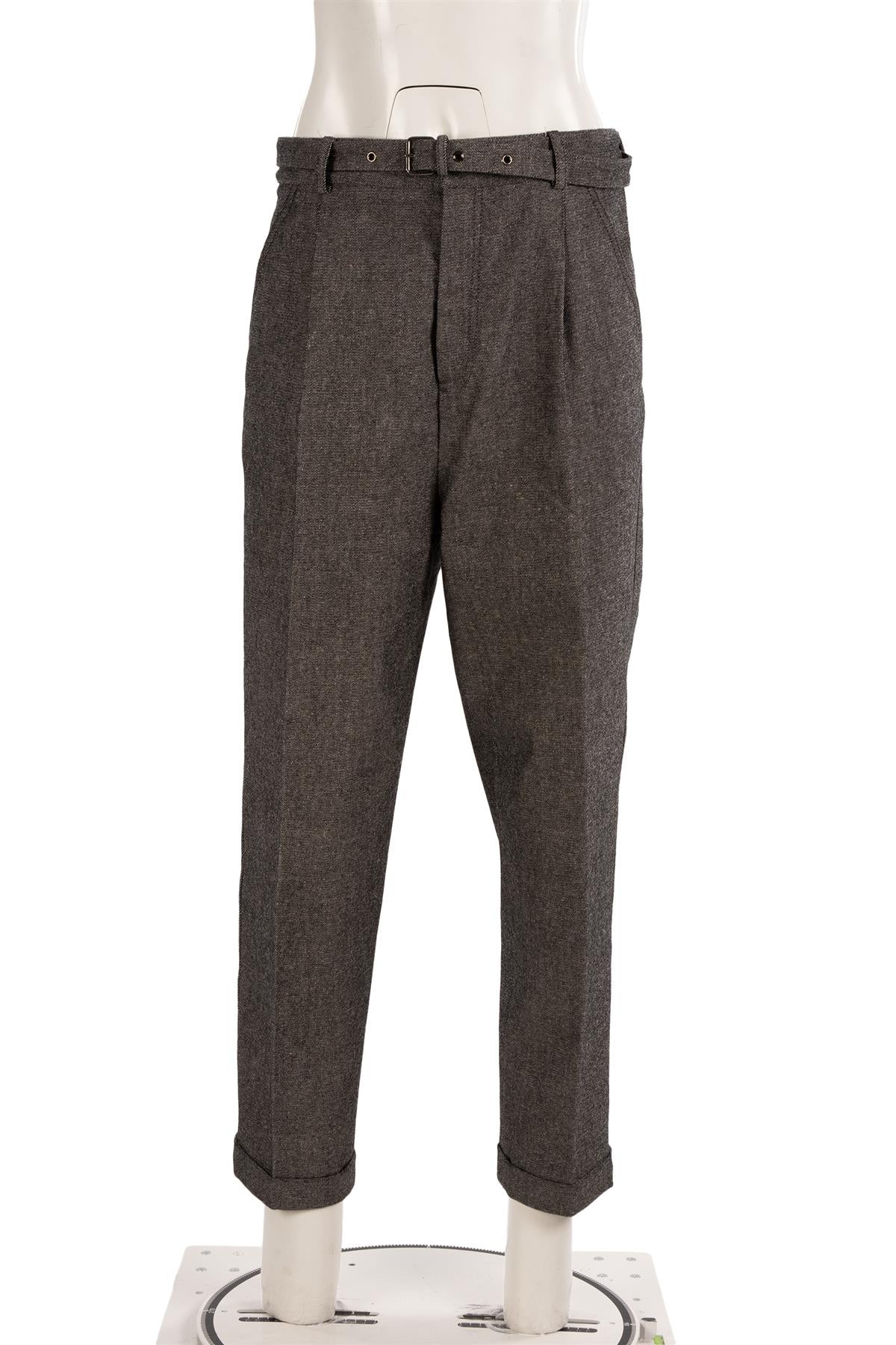 CHRISTIAN DIOR GREY COTTON STRAIGHT LEG PANTS FR 42 UK 14 - Image 2