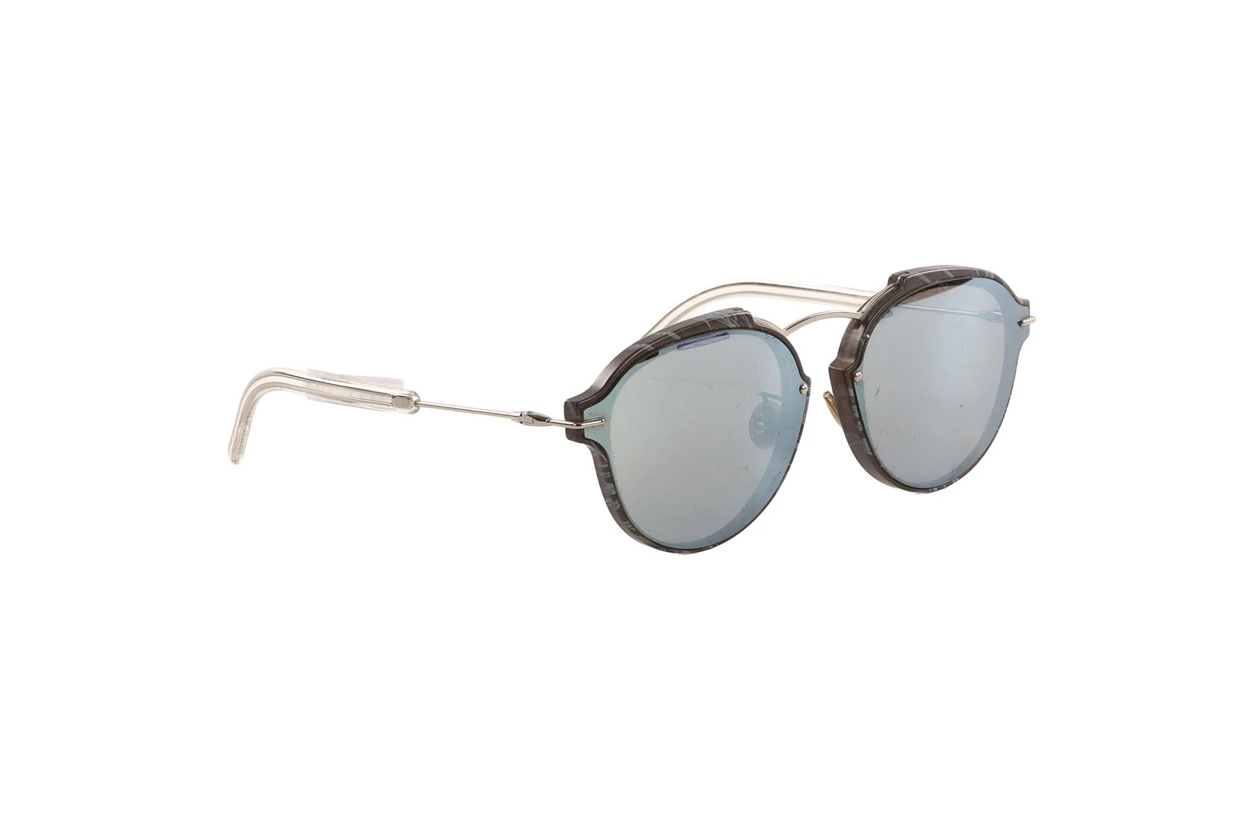 CHRISTIAN DIOR GREY ROUND FRAME ACETATE SUNGLASSES - Image 2