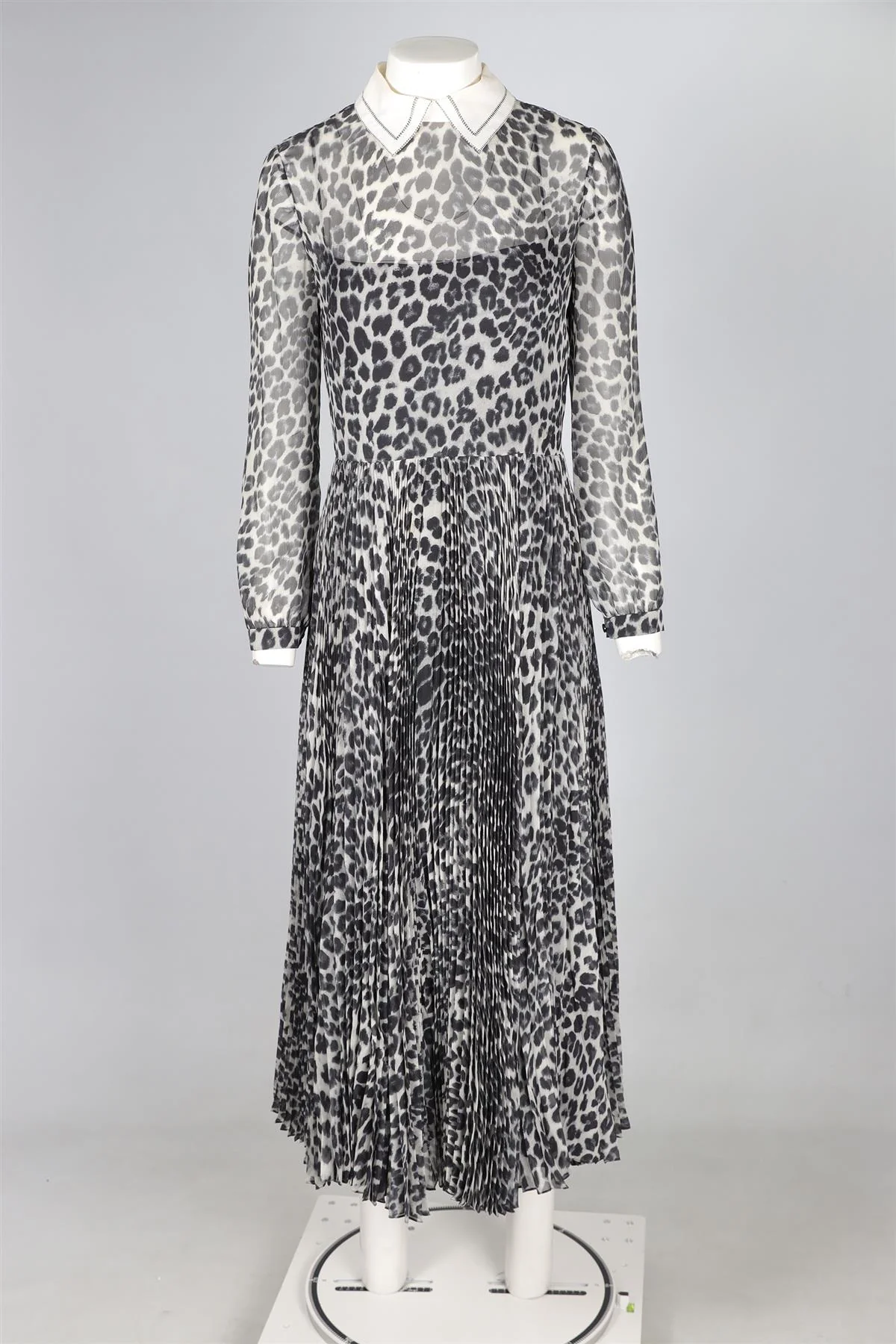 CHRISTIAN DIOR GREY SILK MAXI DRESS FR 36 UK 8 - Image 2