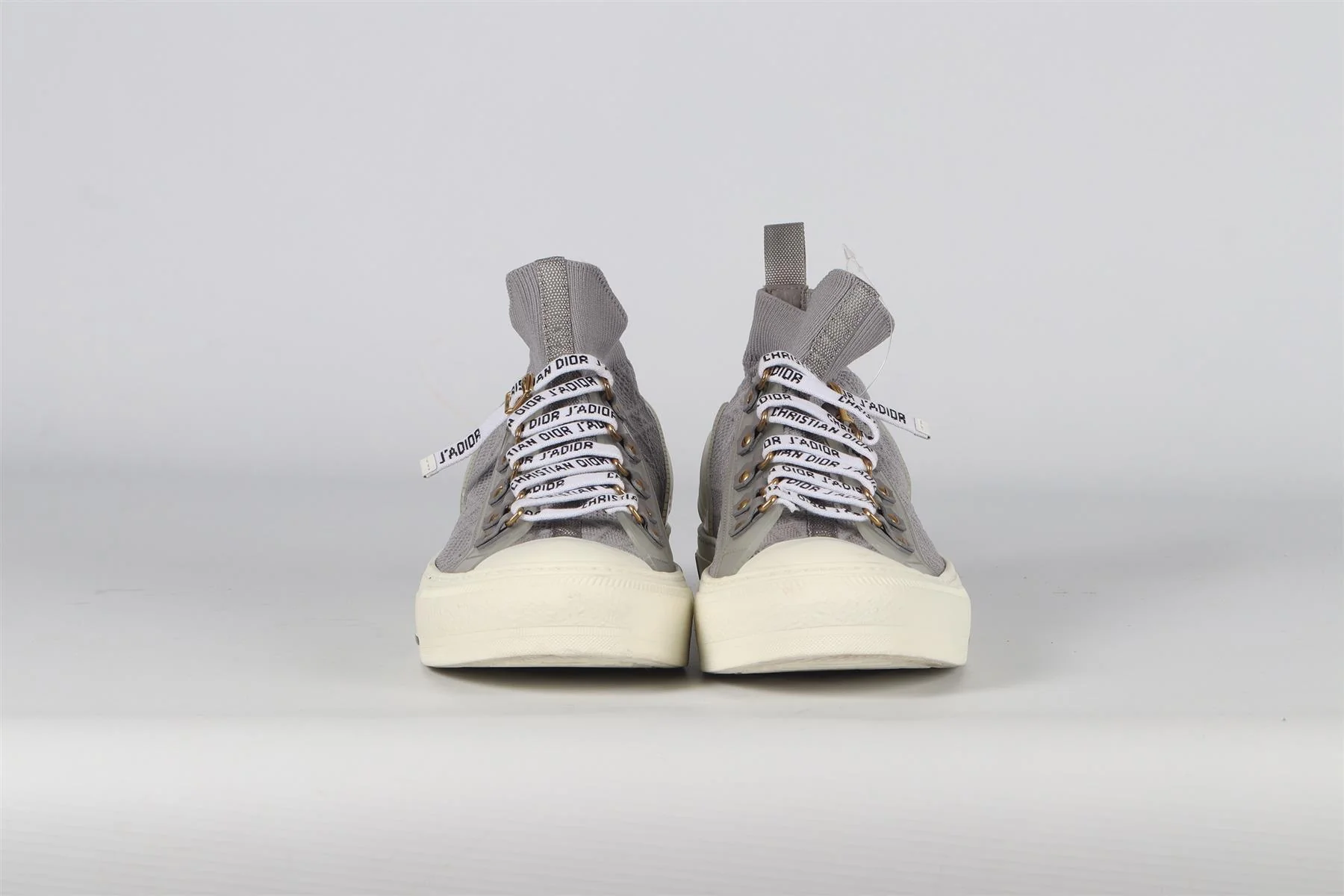 CHRISTIAN DIOR GREY WALK'N'DIOR MACROCANNAGE KNIT SNEAKERS EU 38.5 UK 5.5 US 8.5 - Image 3