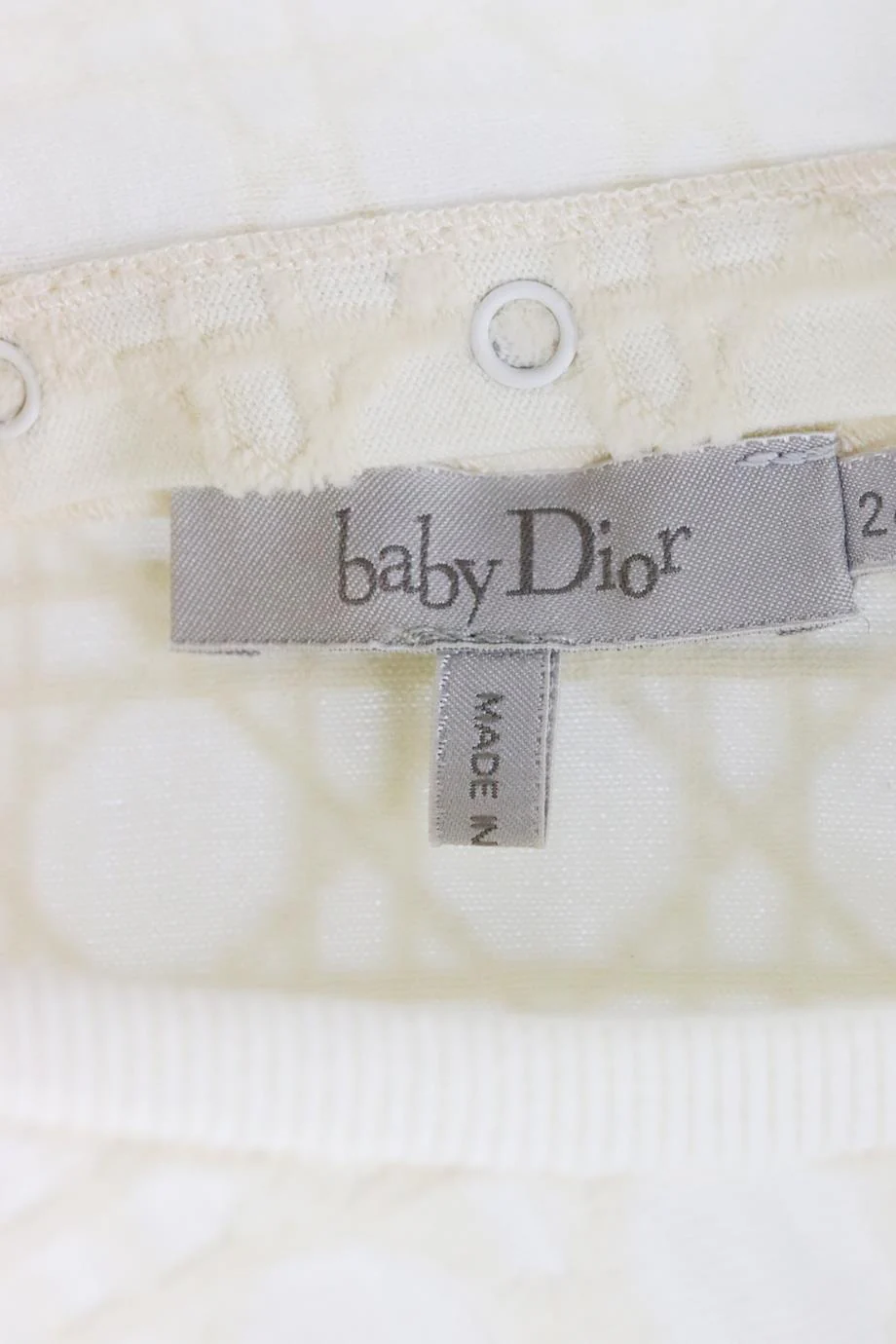 CHRISTIAN DIOR KIDS GIRLS MICROCANNAGE COTTON TOP 24 MONTHS - Image 4