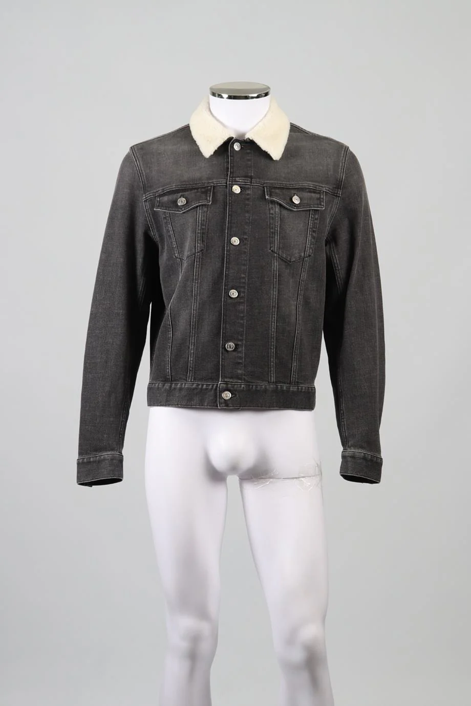 CHRISTIAN DIOR MEN'S SHEARLING AND DENIM JACKET IT 50 UK/US 40 FR 50 - Image 2