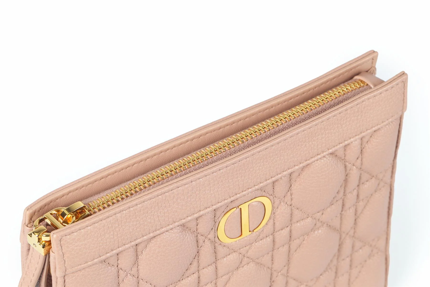 CHRISTIAN DIOR NUDE 2022 CARO CANNAGE LEATHER SHOULDER BAG - Image 10