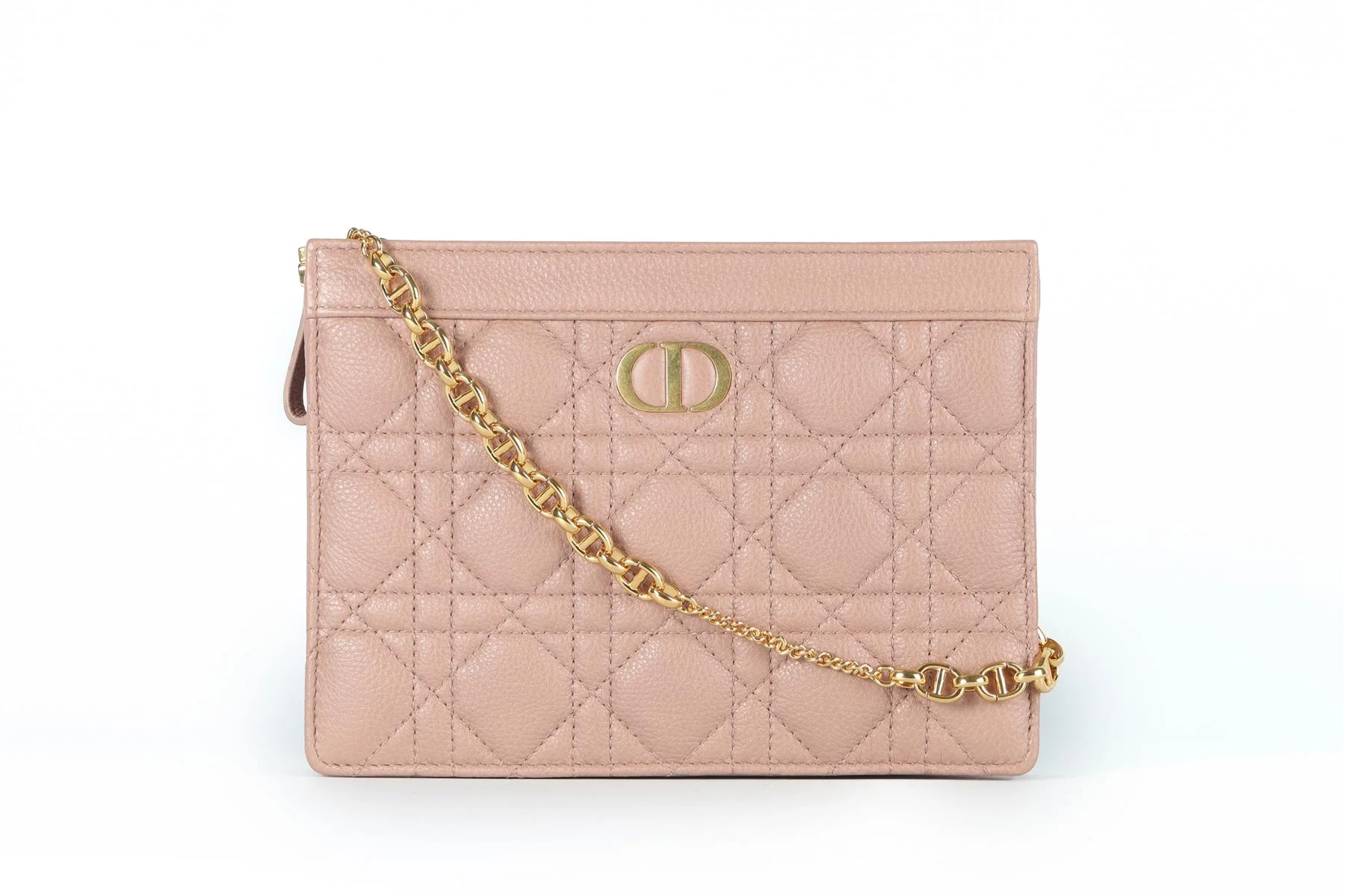 CHRISTIAN DIOR NUDE 2022 CARO CANNAGE LEATHER SHOULDER BAG - Image 2