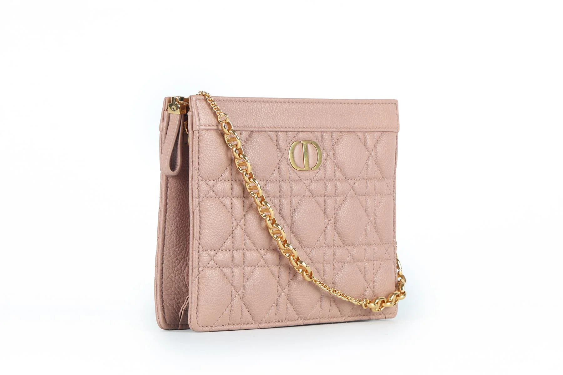 CHRISTIAN DIOR NUDE 2022 CARO CANNAGE LEATHER SHOULDER BAG - Image 4