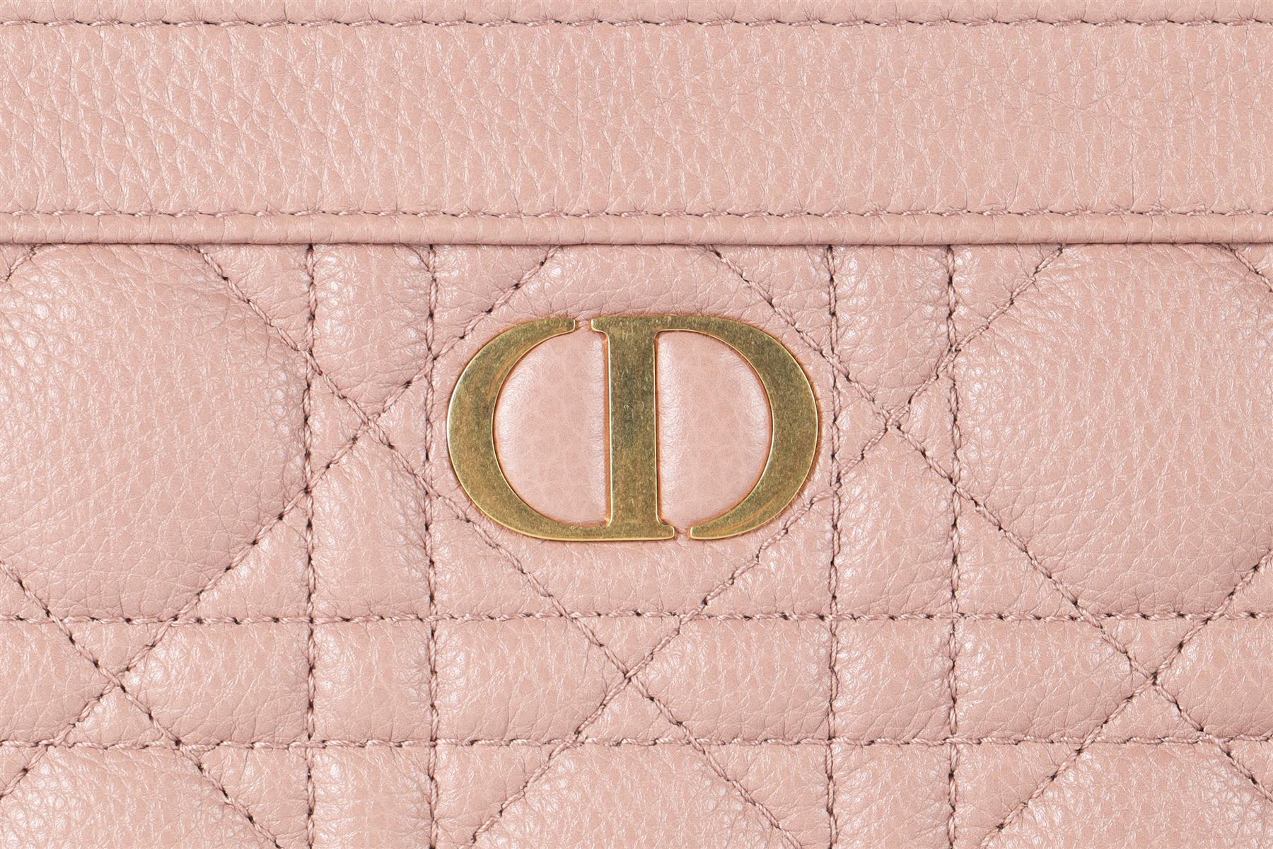 CHRISTIAN DIOR NUDE 2022 CARO CANNAGE LEATHER SHOULDER BAG - Image 9