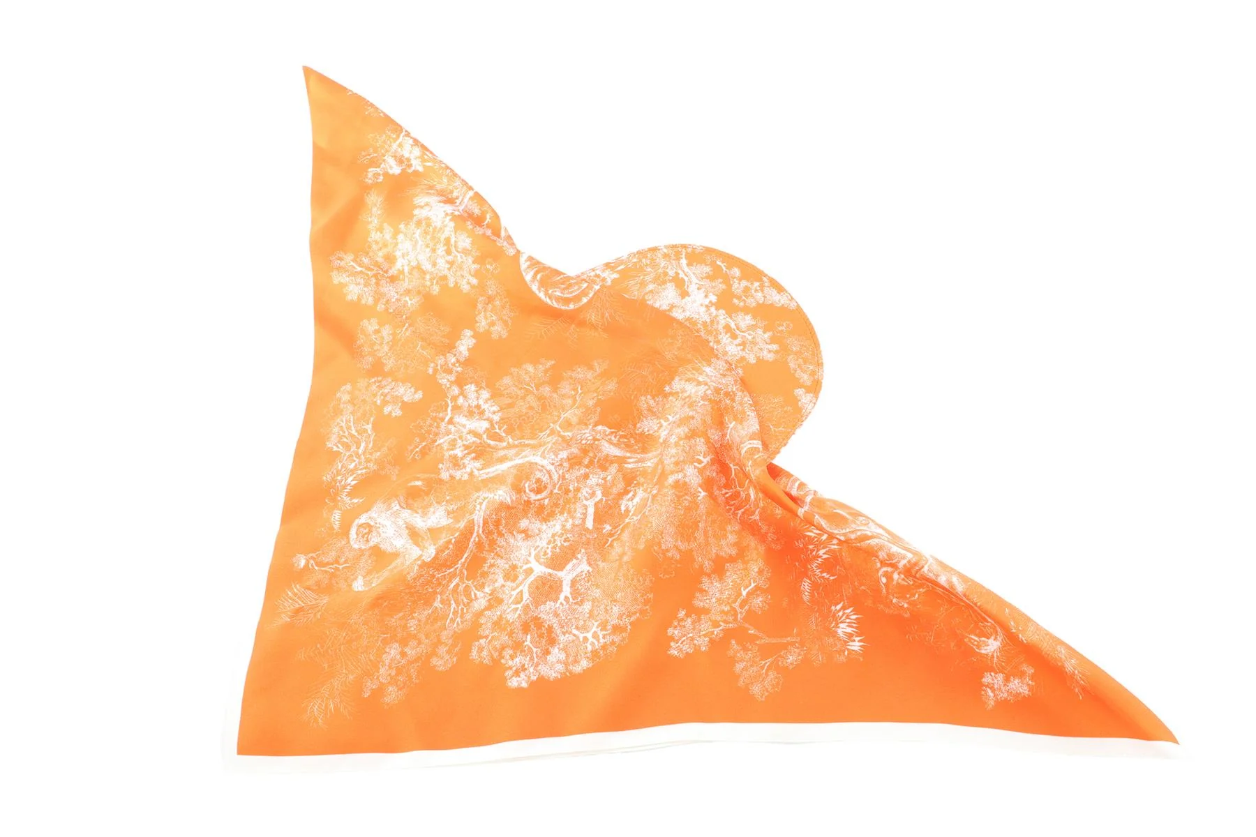 CHRISTIAN DIOR ORANGE TOILE DE JOUY SILK VISOR - Image 4