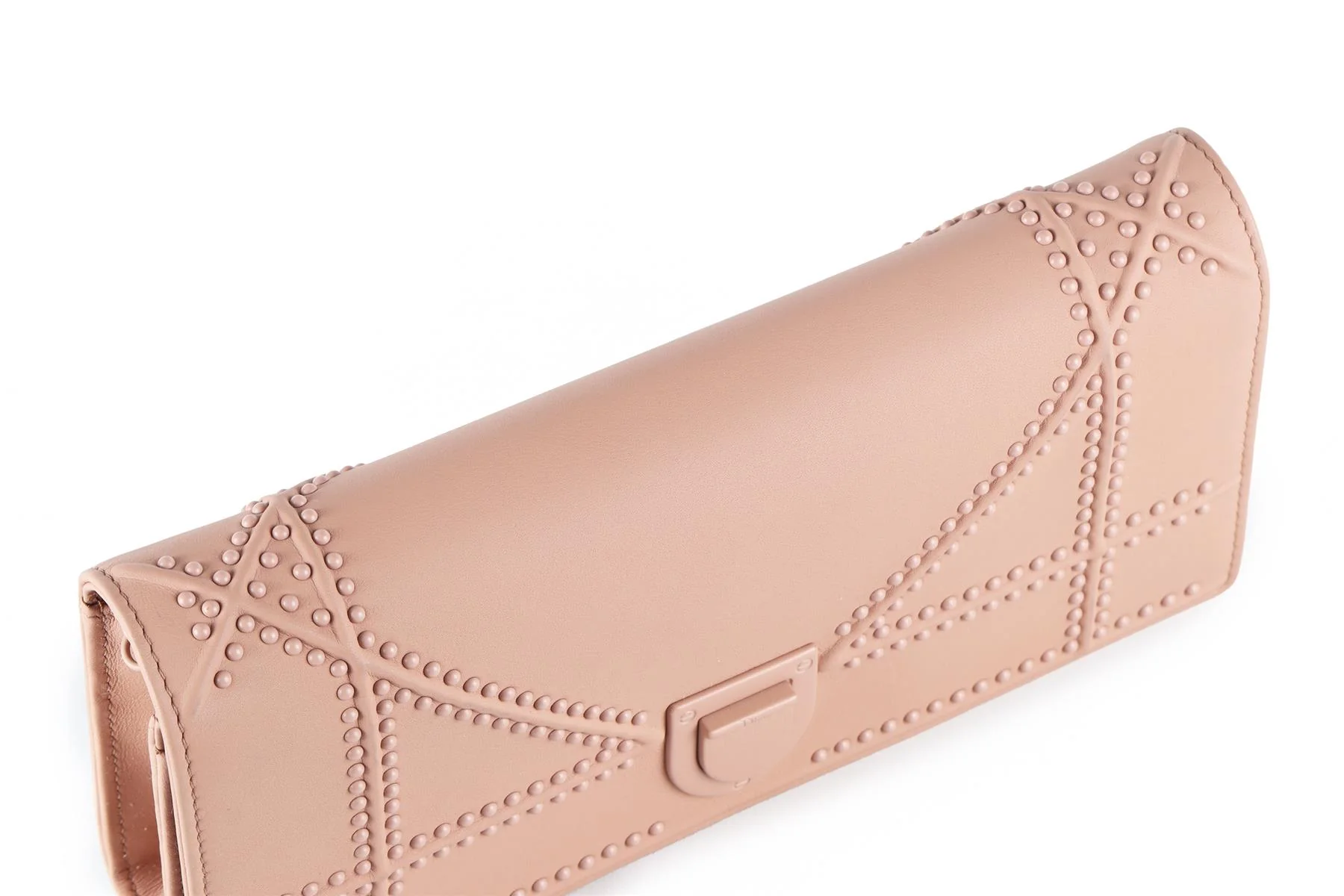 CHRISTIAN DIOR PINK DIORAMA CROISIERE LEATHER WALLET ON CHAIN - Image 9