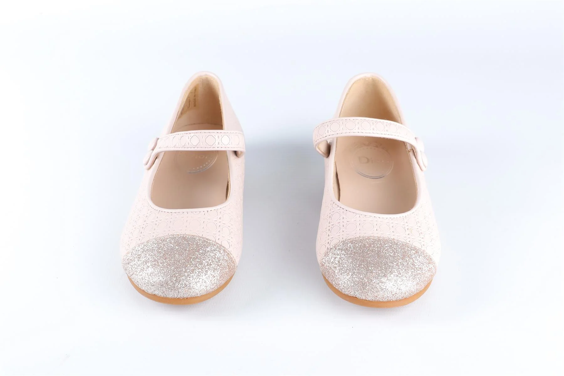 CHRISTIAN DIOR PINK KIDS GIRLS LEATHER BALLET FLATS EU 26 UK 8.5 US 9 - Image 3