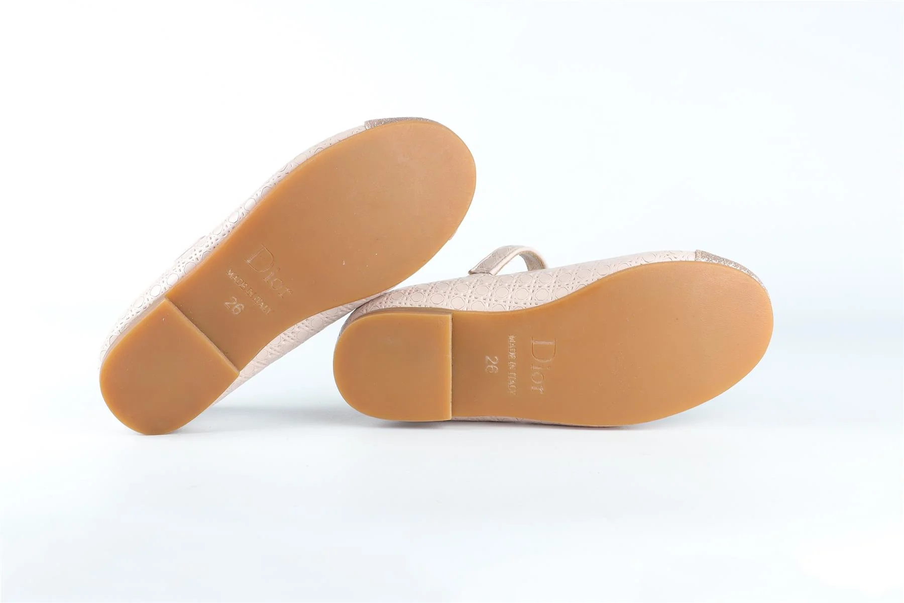 CHRISTIAN DIOR PINK KIDS GIRLS LEATHER BALLET FLATS EU 26 UK 8.5 US 9 - Image 5