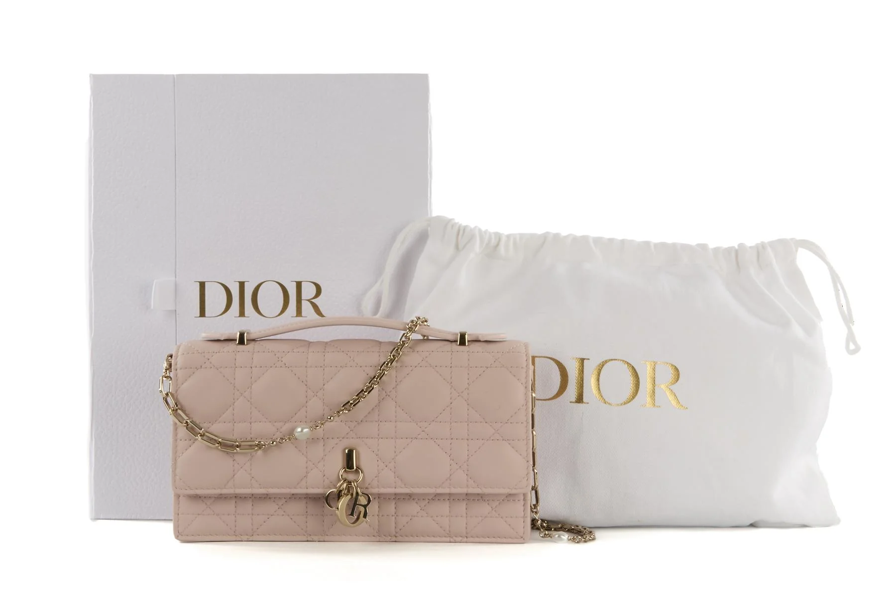 CHRISTIAN DIOR PINK MY DIOR MINI CANNAGE LEATHER CROSSBODY BAG - Image 11