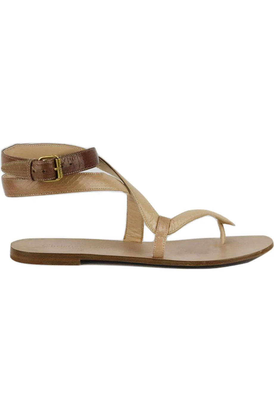 CHRISTIAN DIOR POISON-D SNAKE EFFECT LEATHER SANDALS EU 38 UK 5 US 8