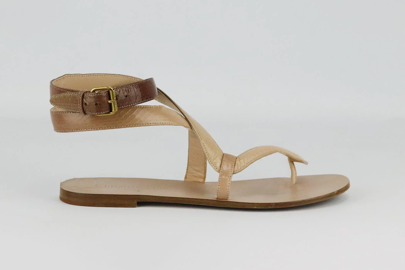 CHRISTIAN DIOR POISON-D SNAKE EFFECT LEATHER SANDALS EU 38 UK 5 US 8 - Image 2