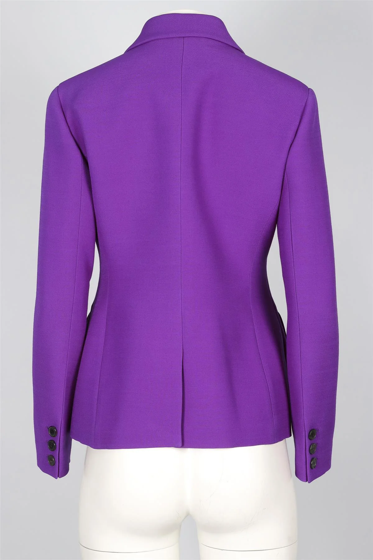 CHRISTIAN DIOR PURPLE WOOL BLAZER UK 12 - Image 4