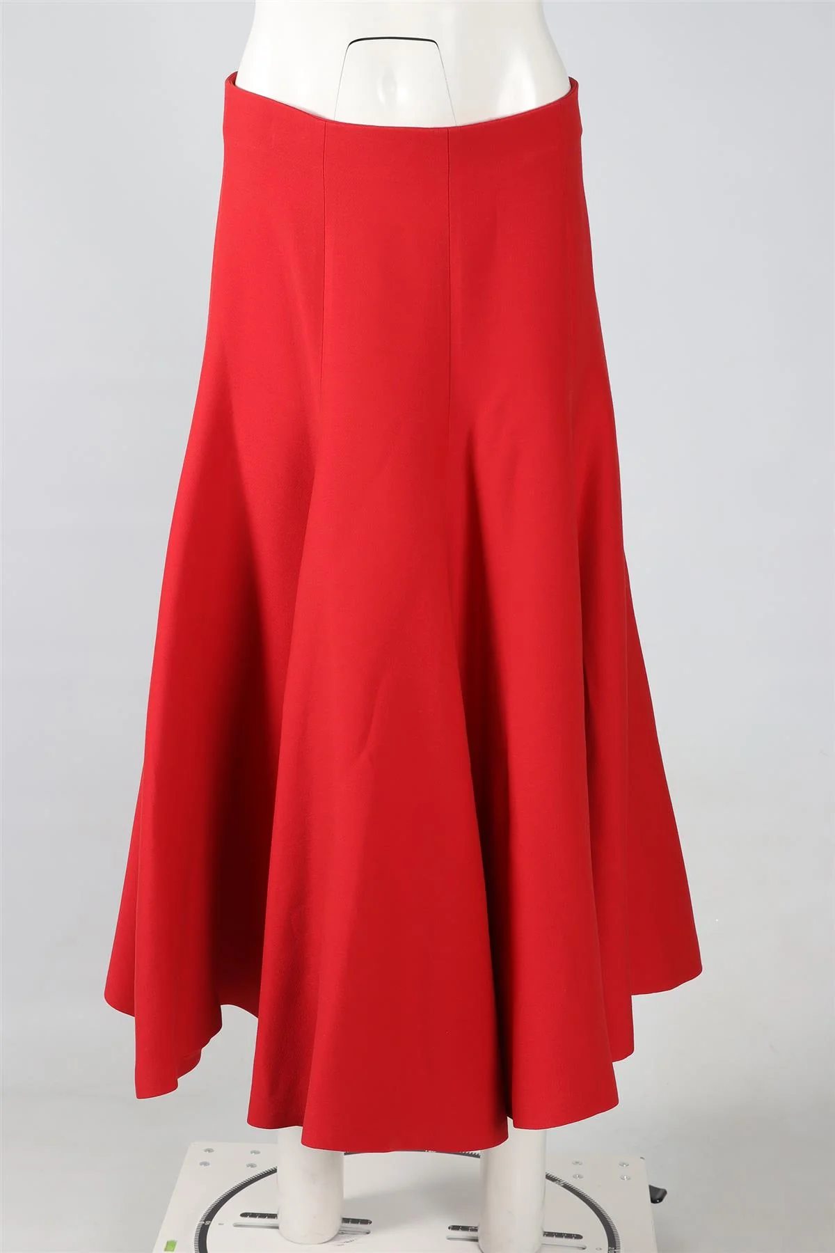 CHRISTIAN DIOR RED WOOL MIDI SKIRT FR 42 UK 14 - Image 2