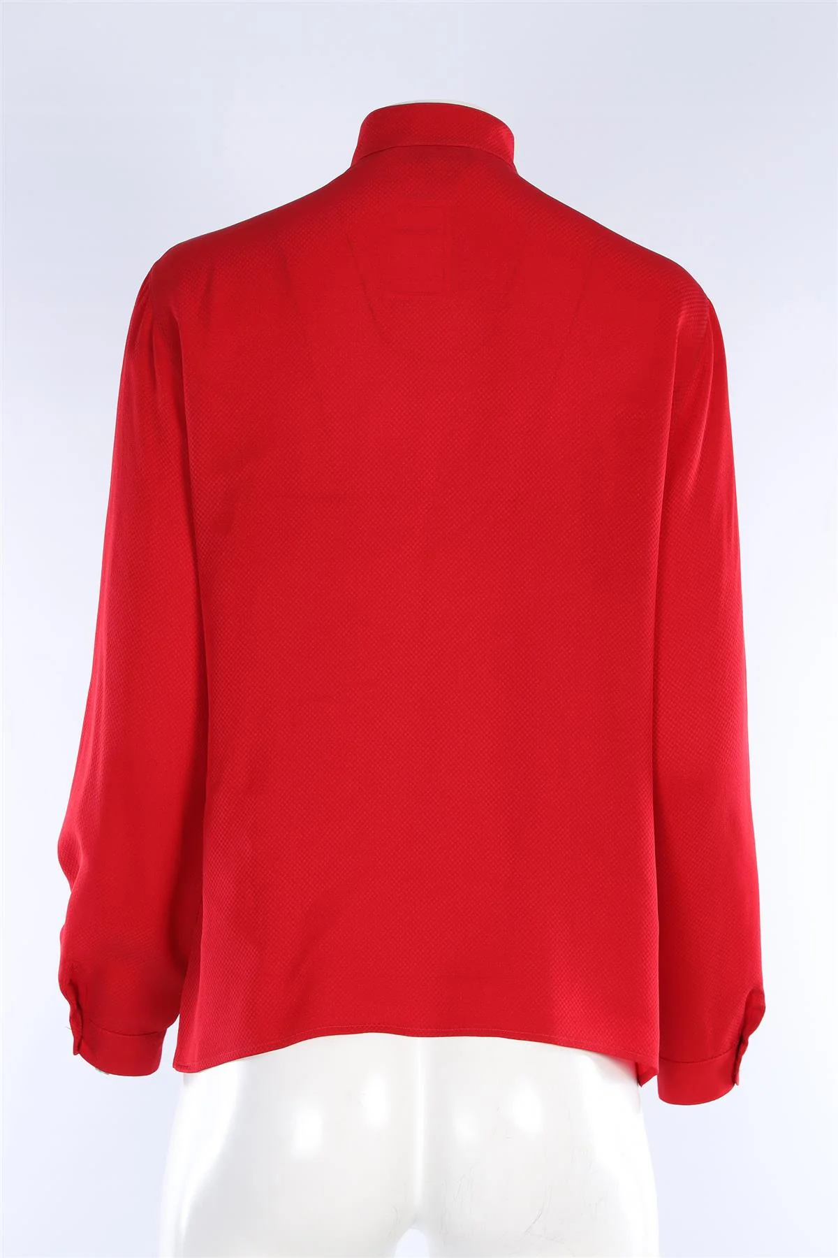 CHRISTIAN DIOR SEPERATES RED VINTAGE SILK SHIRT US 6 UK 10 - Image 4