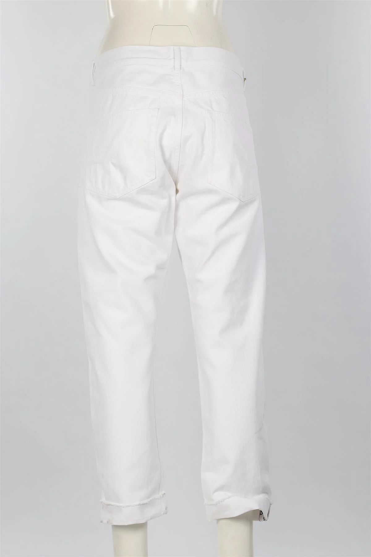 CHRISTIAN DIOR WHITE HIGH RISE STRAIGHT LEG JEANS FR 40 UK 12 - Image 4